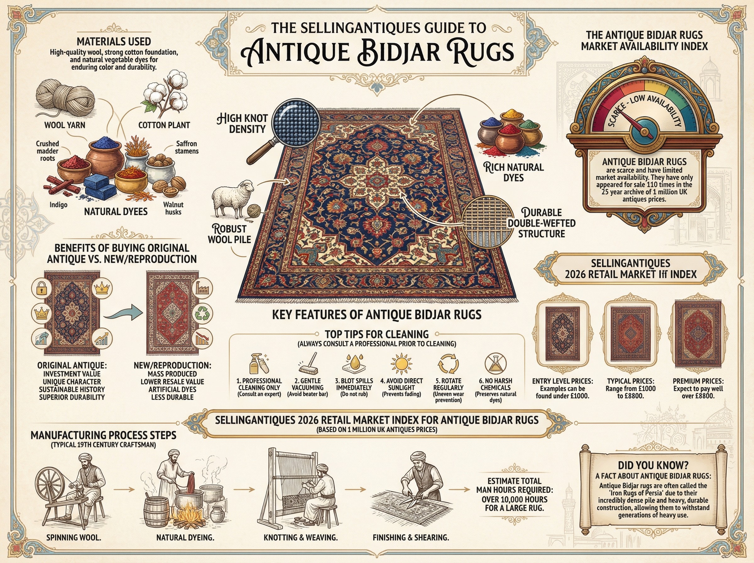 Antique Bidjar Rugs Guide Infographic