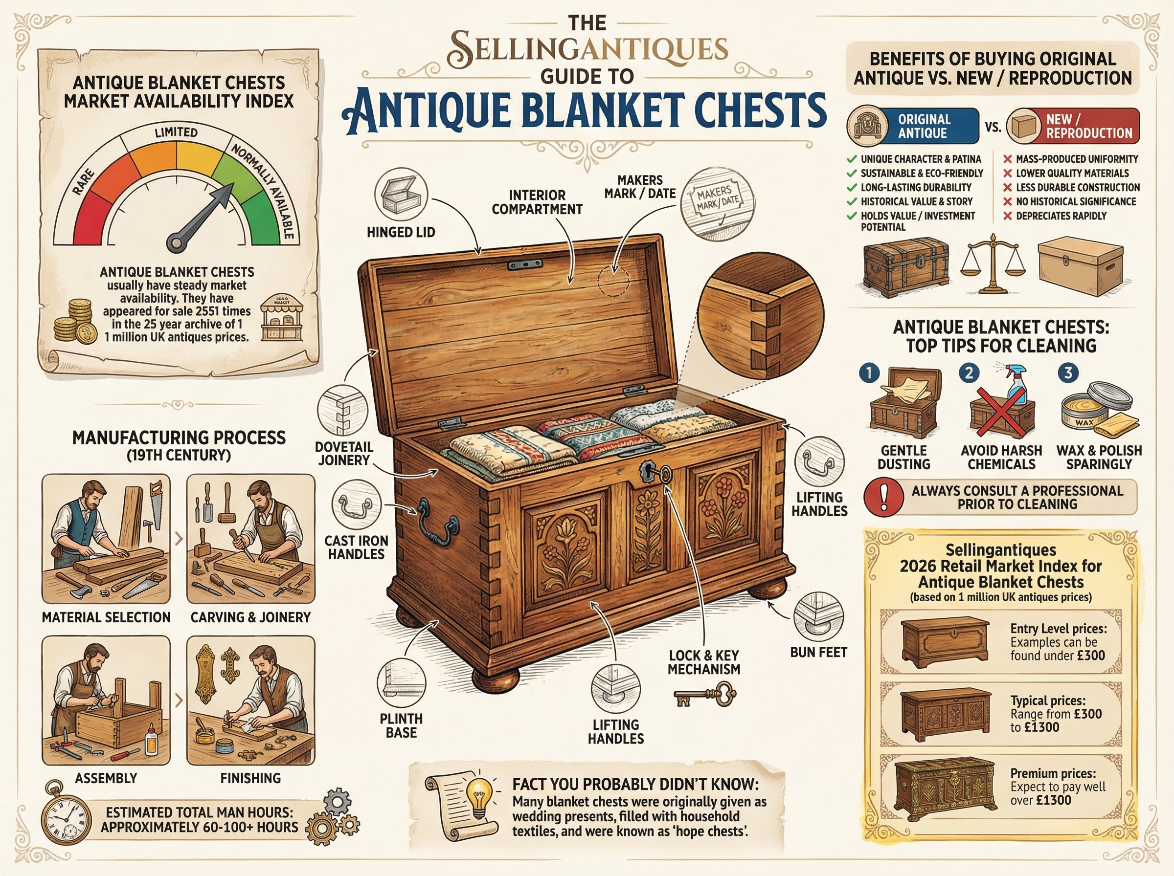 Antique Blanket Chests Guide Infographic