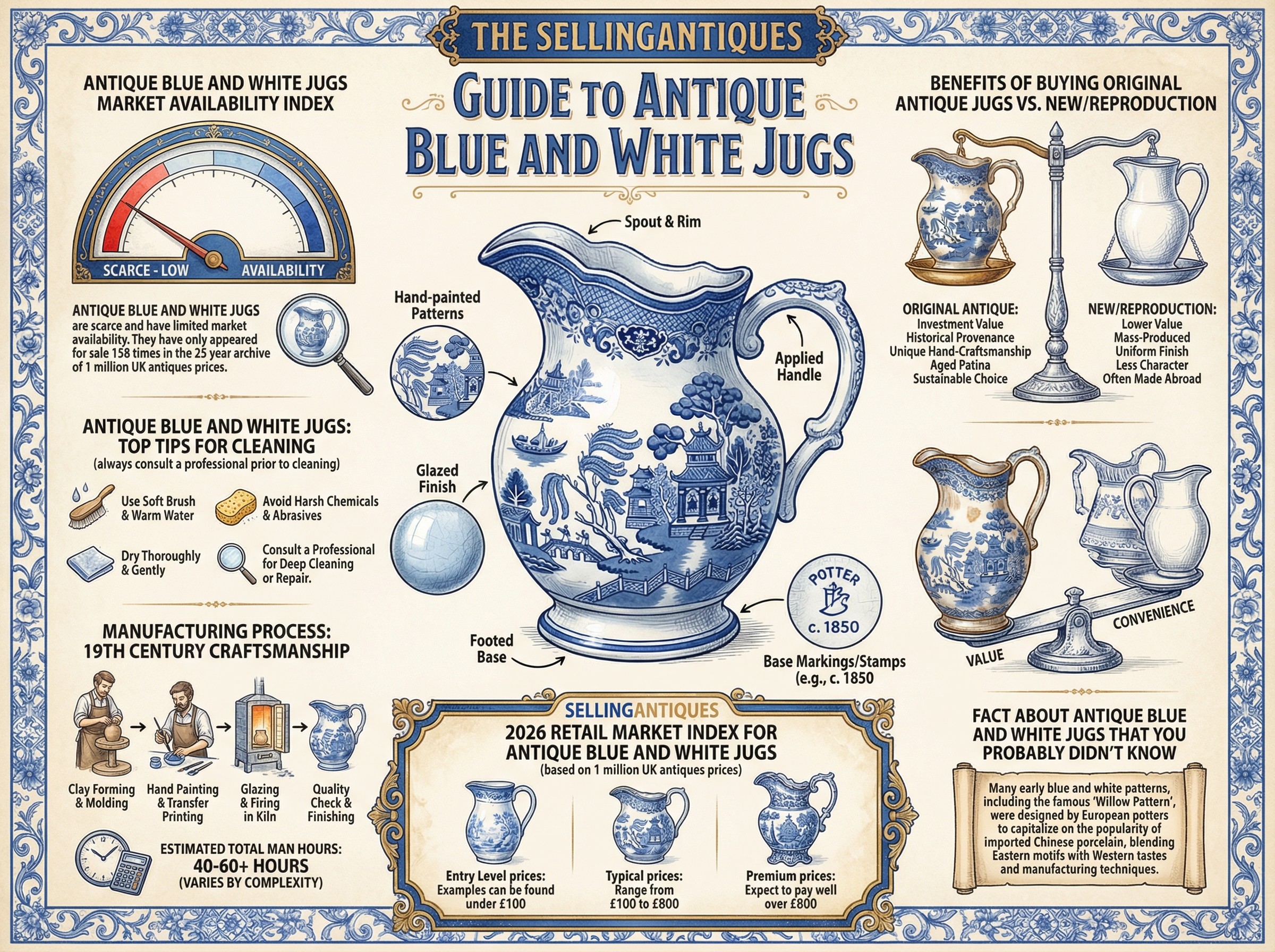 The Sellingantiques Guide to Antique Blue And White Jugs