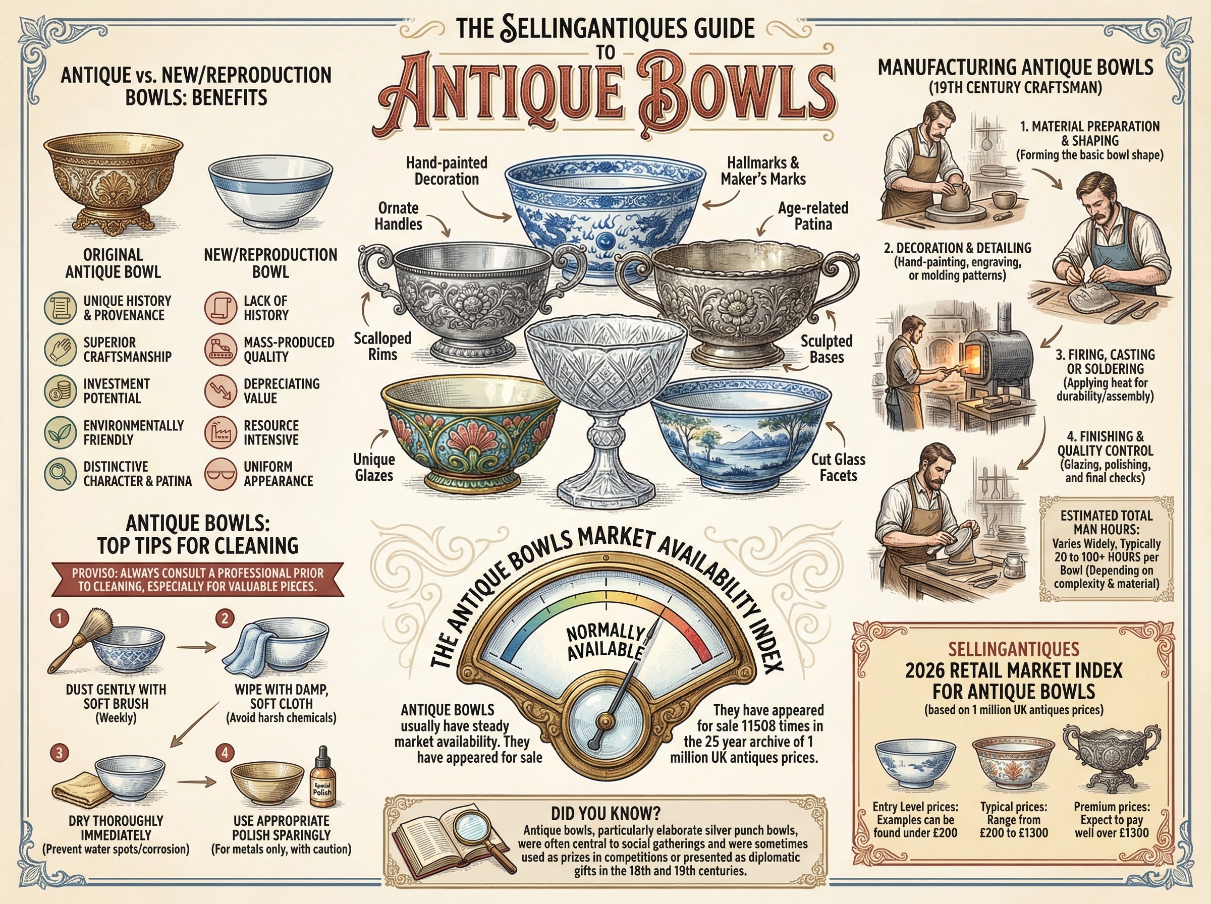 Antique Bowls Guide Infographic