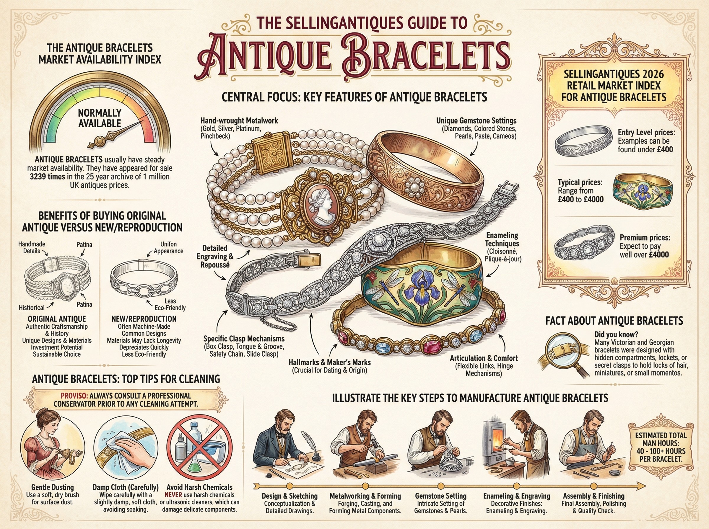Antique Bracelets Guide Infographic