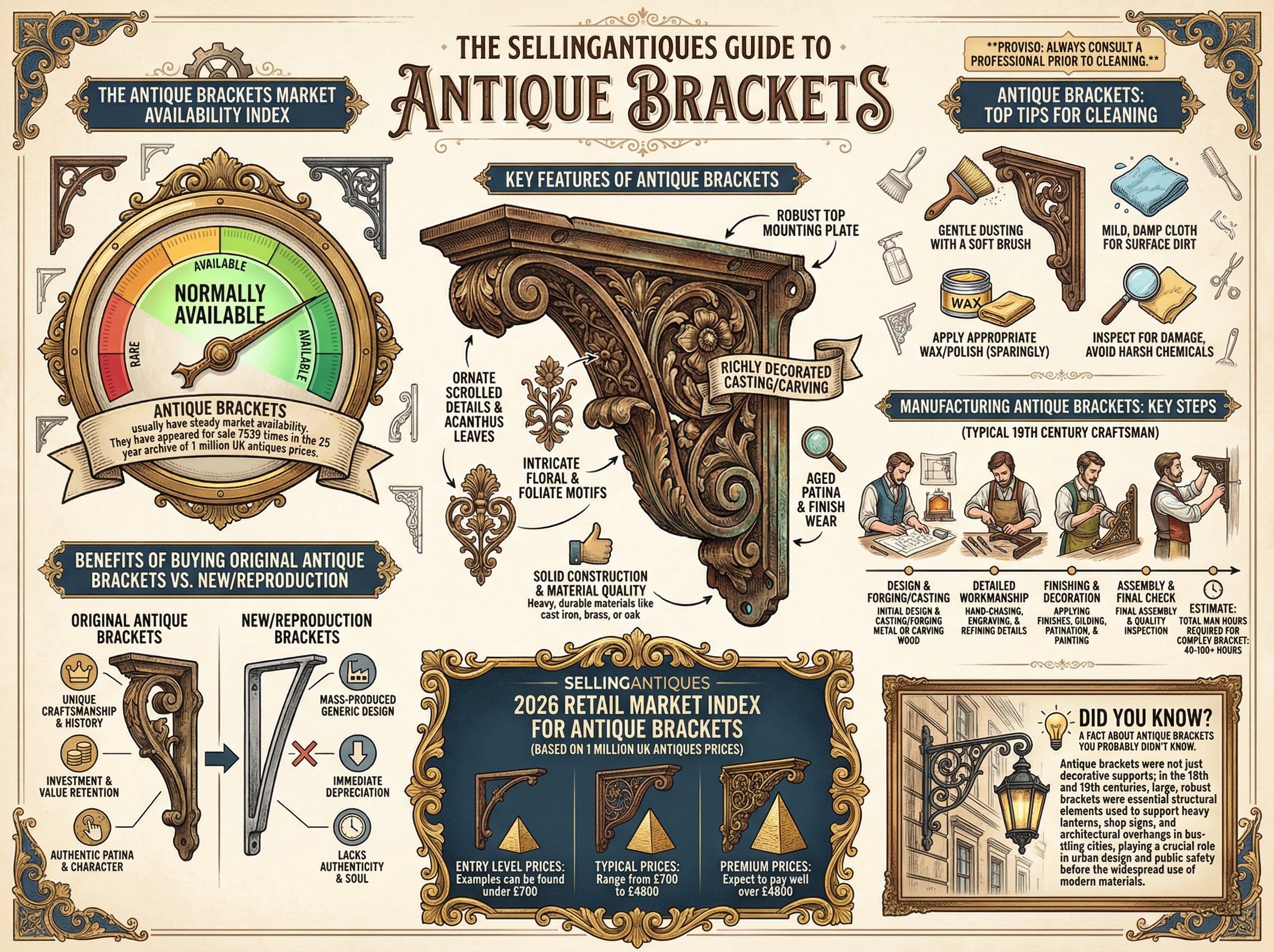 Antique Brackets Guide Infographic