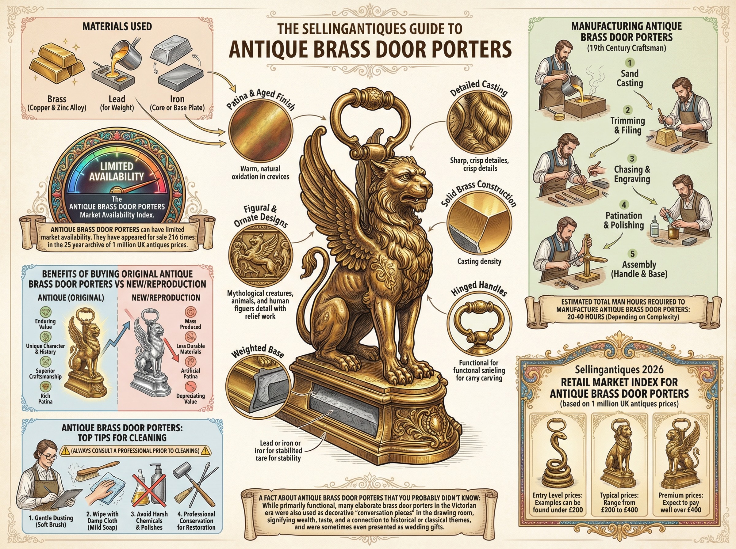 Antique Brass Door Porters Guide Infographic