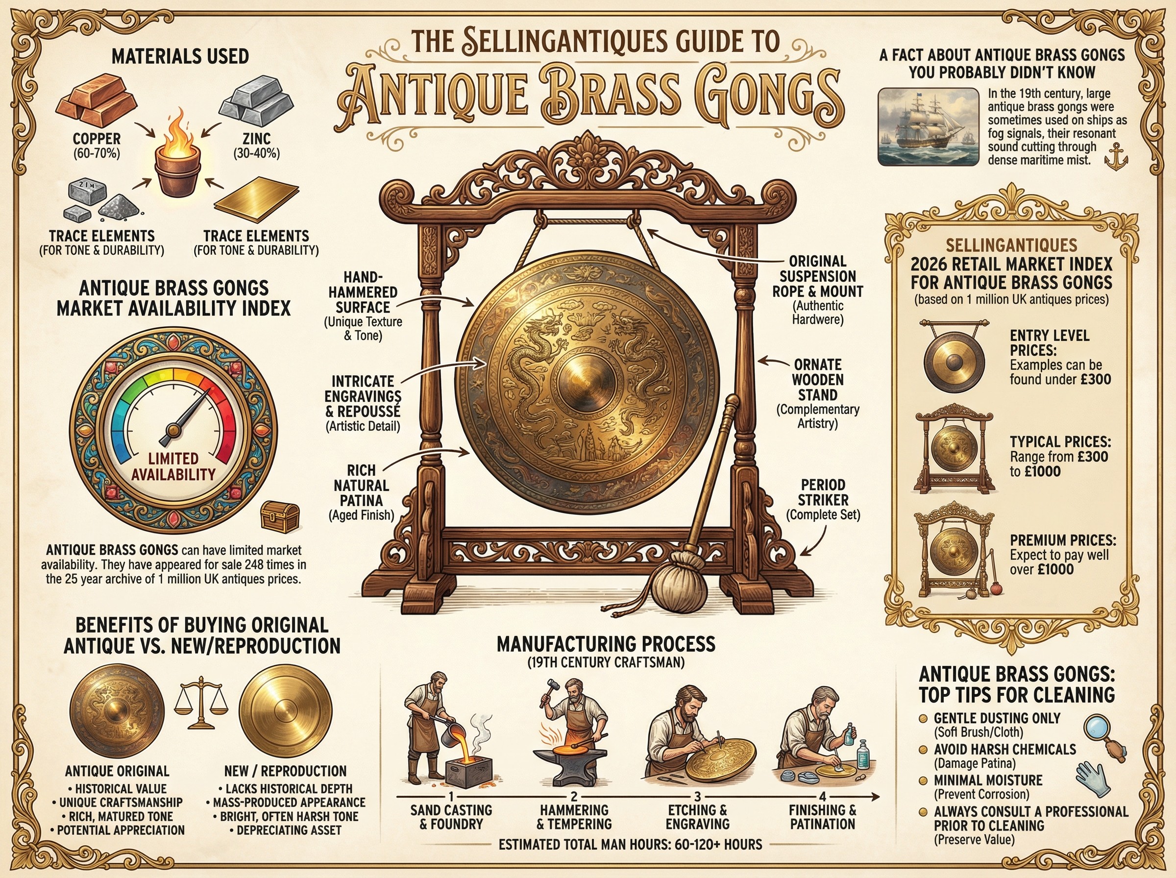 Antique Brass Gongs Guide Infographic