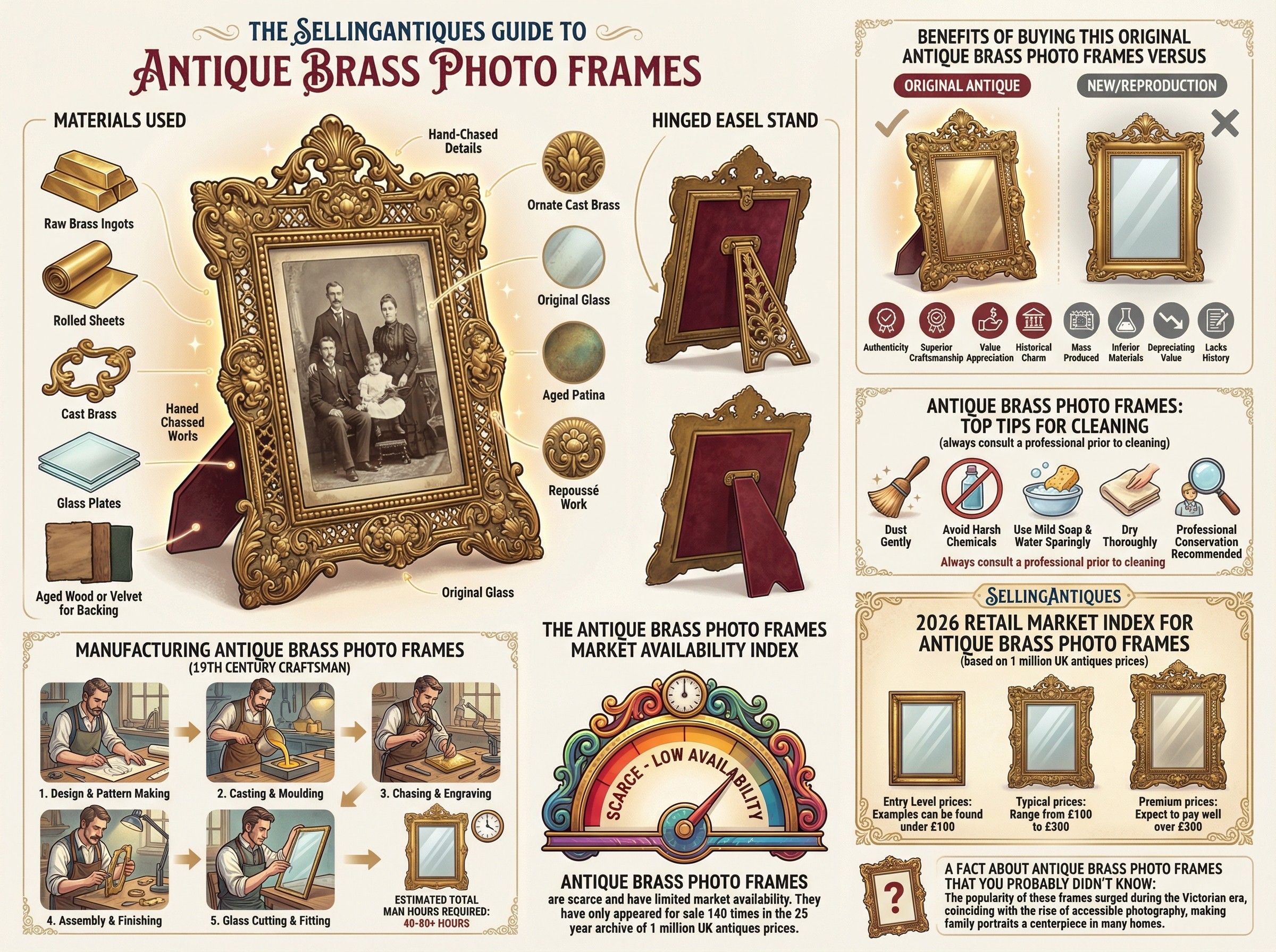 Antique Brass Photo Frames Guide Infographic