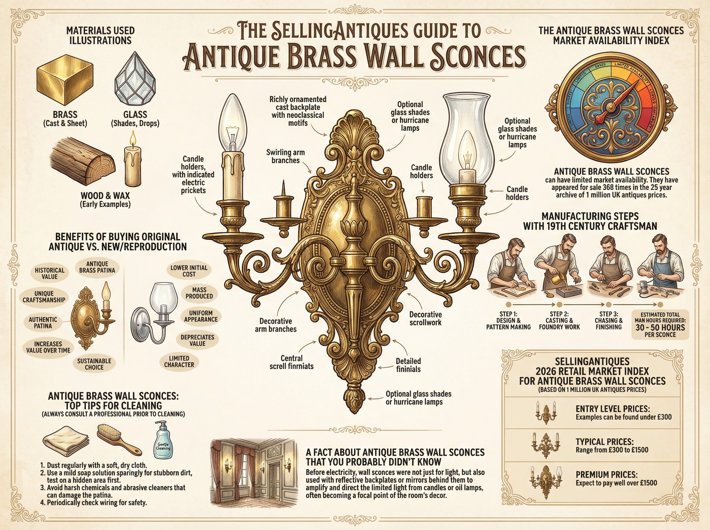 Antique Brass Wall Sconces Guide Infographic
