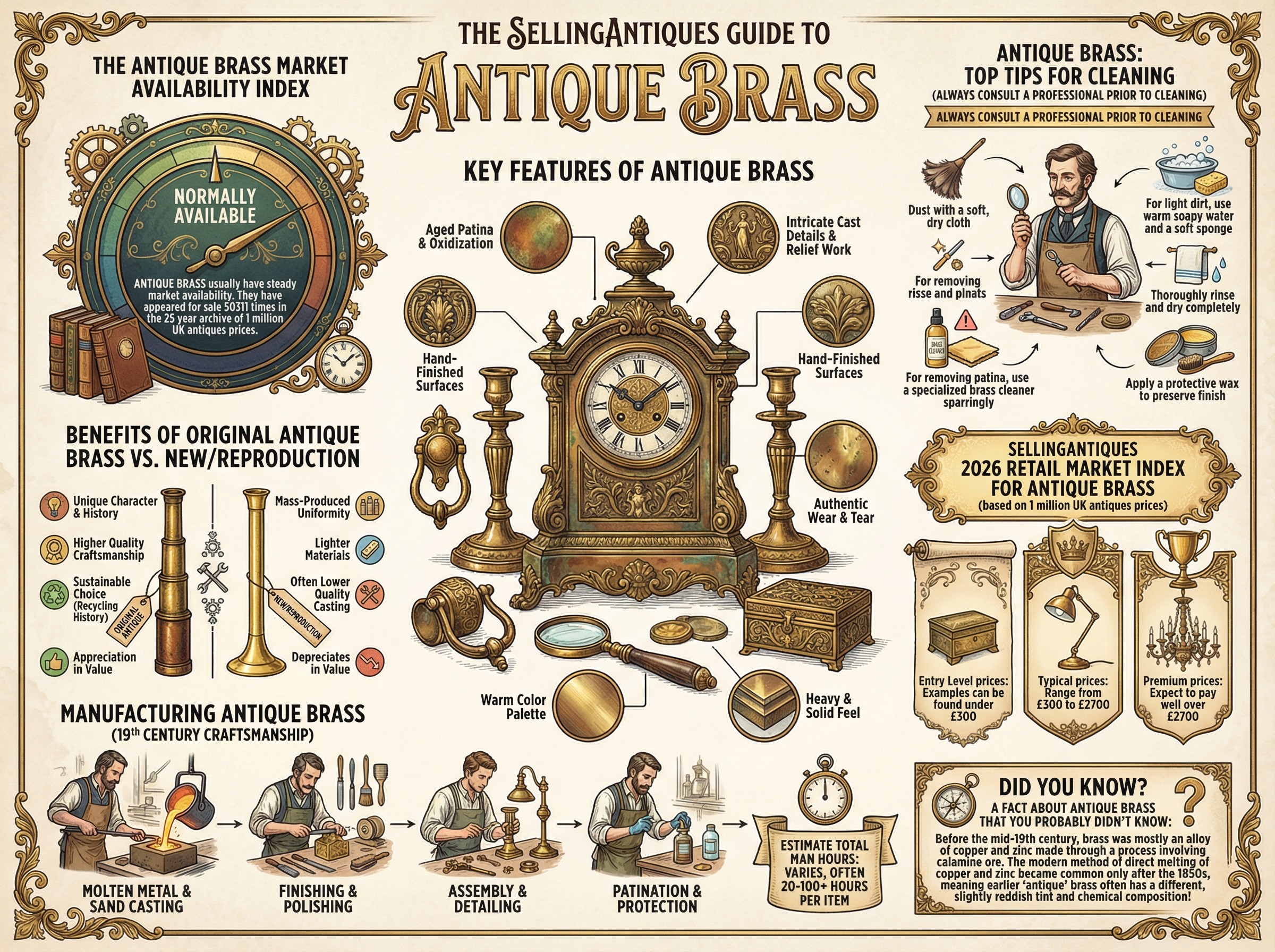 Antique Brass Guide Infographic