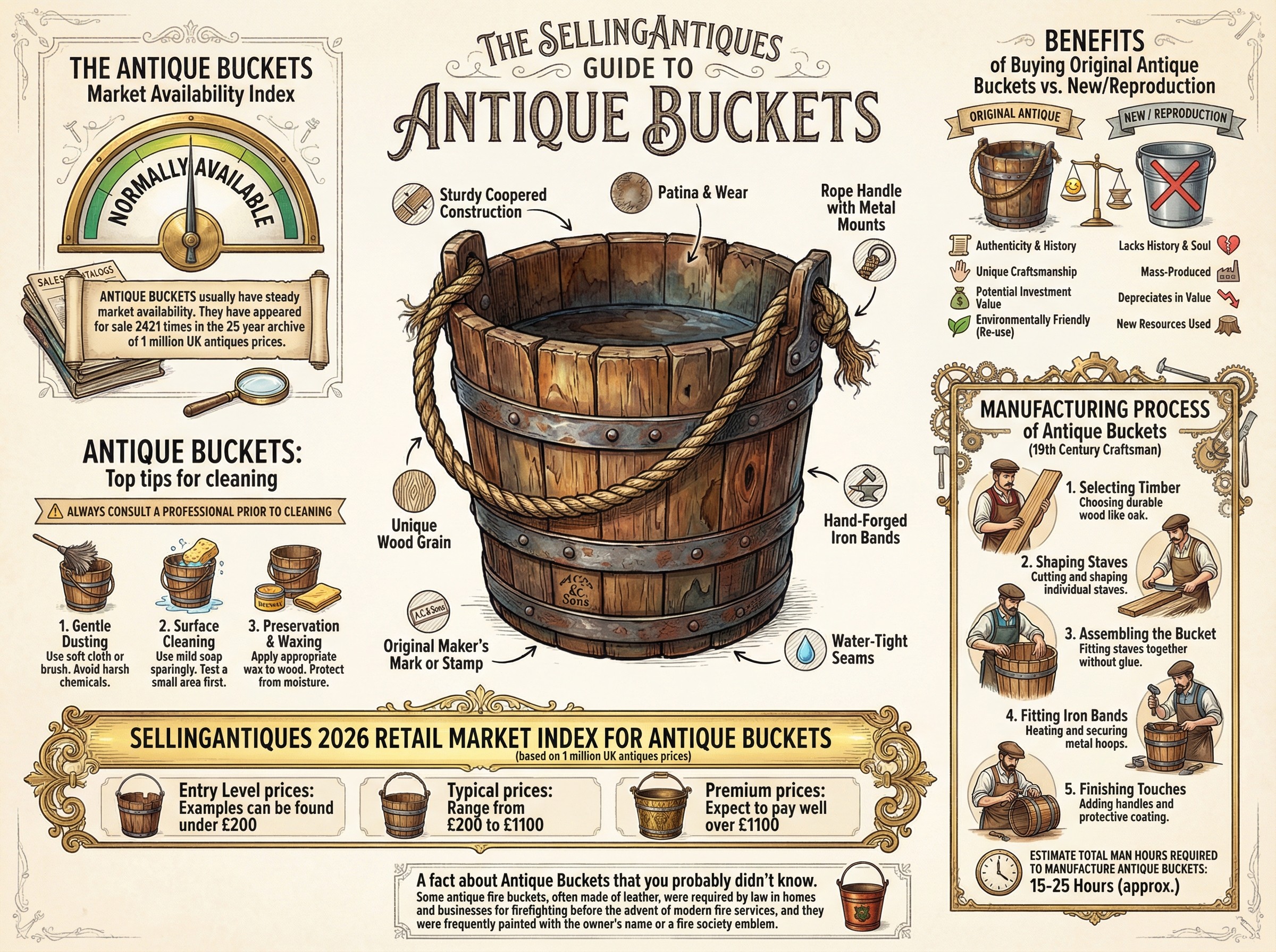 Antique Buckets Guide Infographic