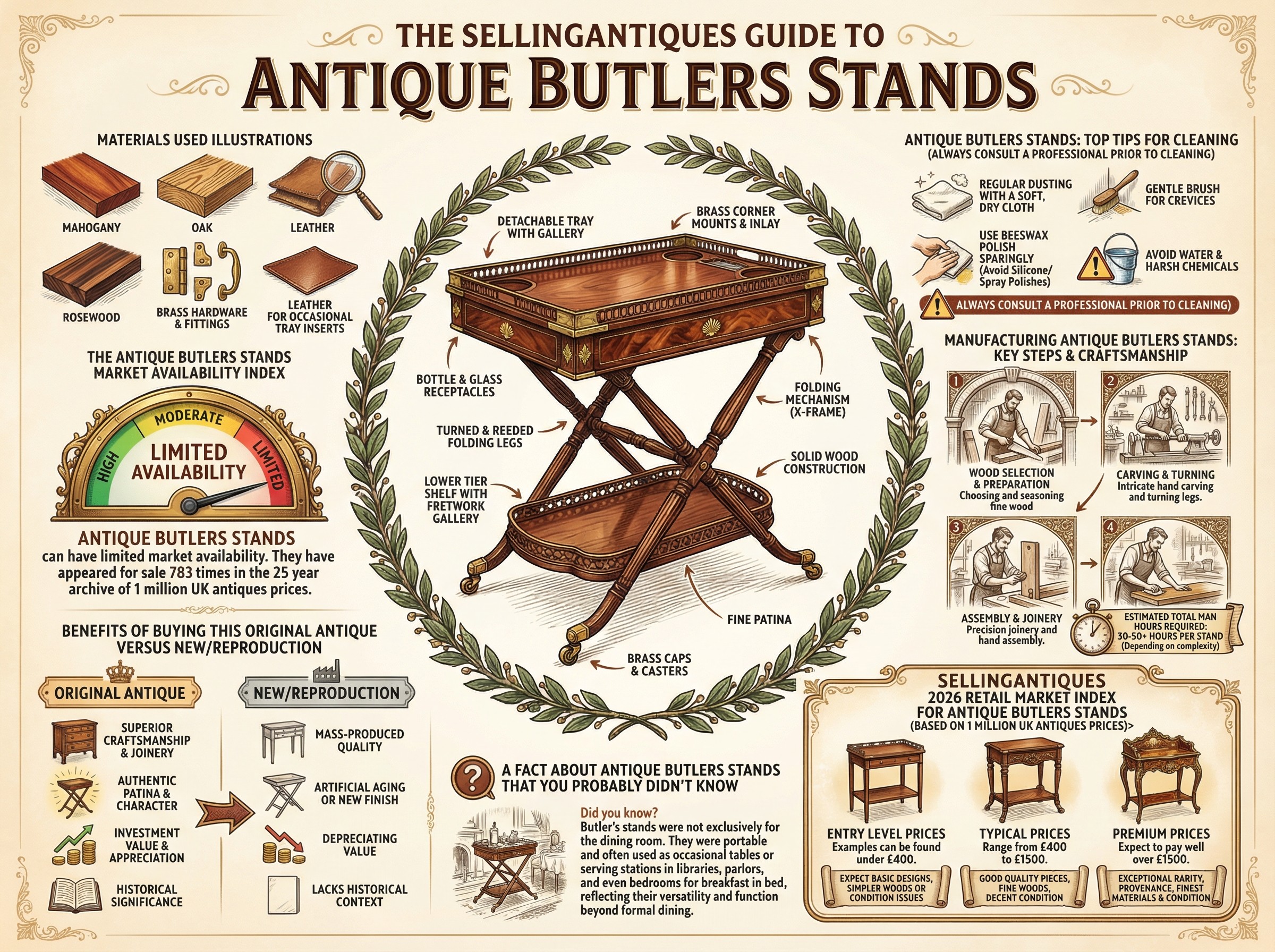 Antique Butlers Stands Guide Infographic