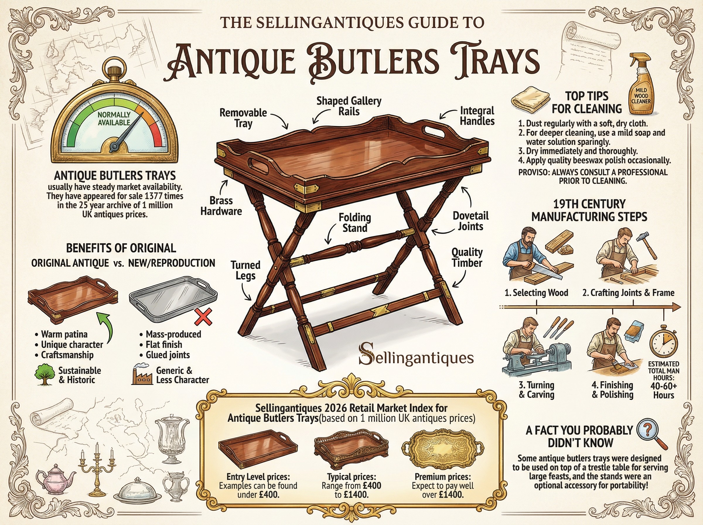Antique Butlers Trays Guide Infographic