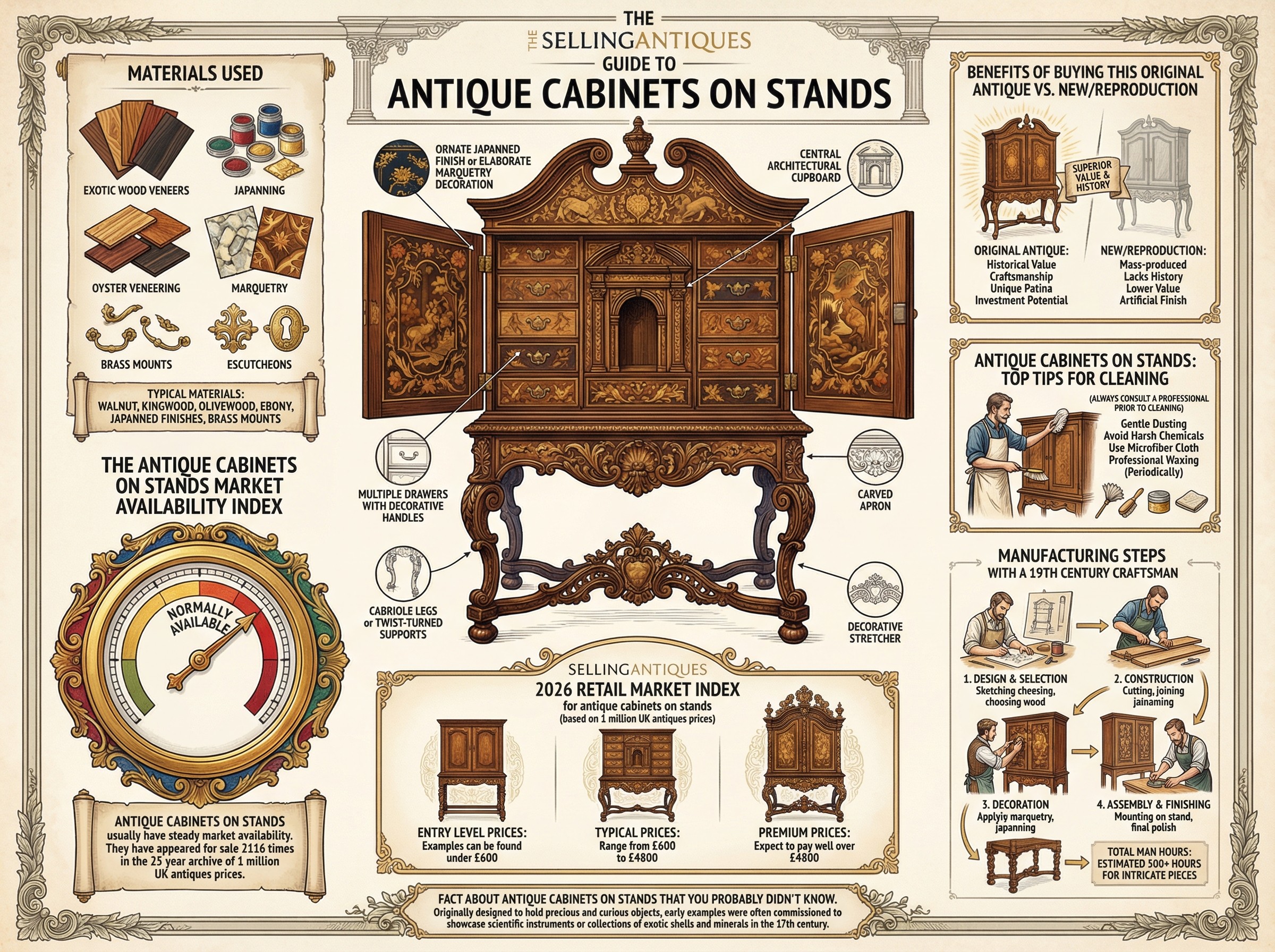 Antique Cabinets On Stands Guide Infographic