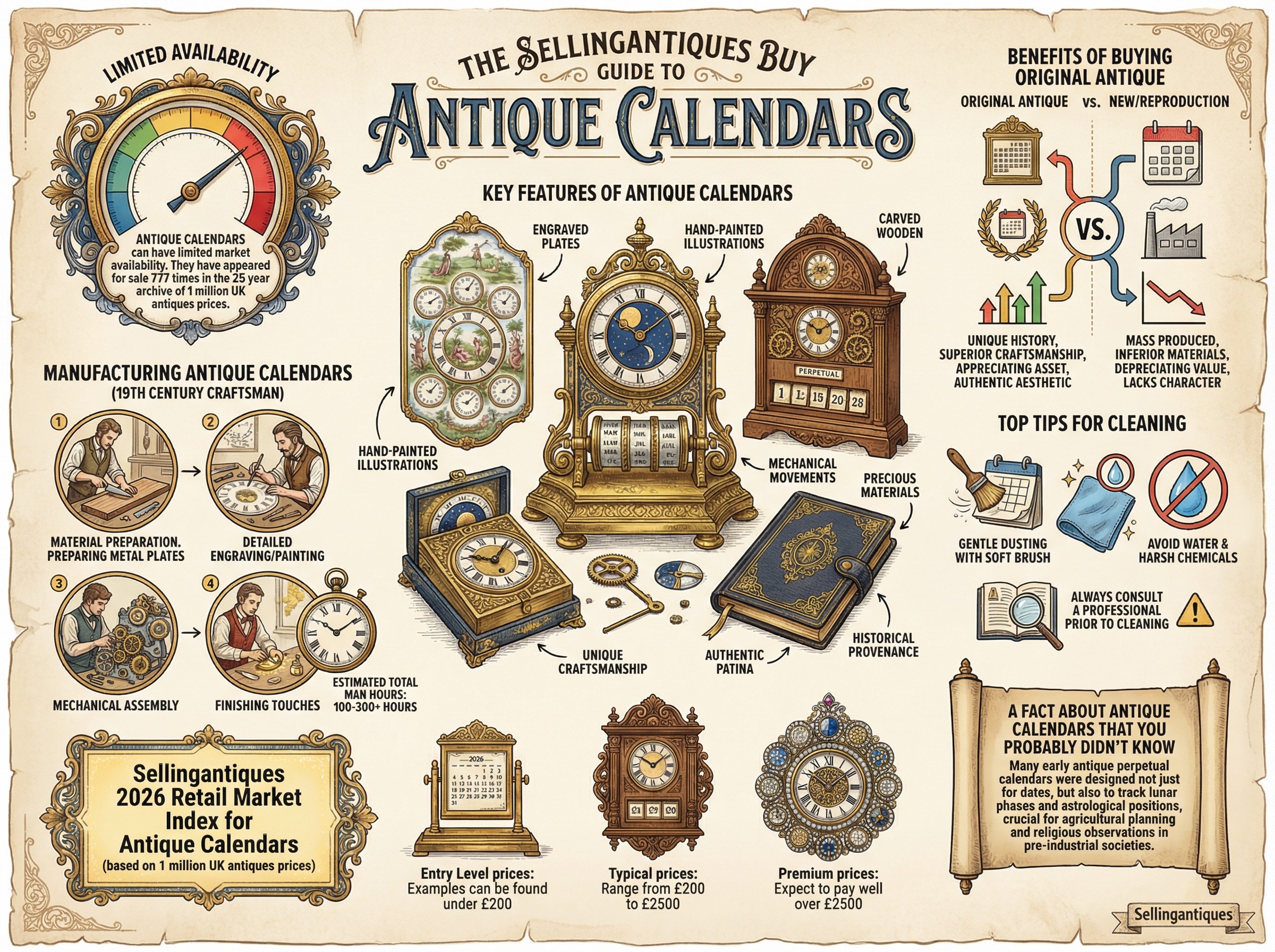 Antique Calendars Guide Infographic