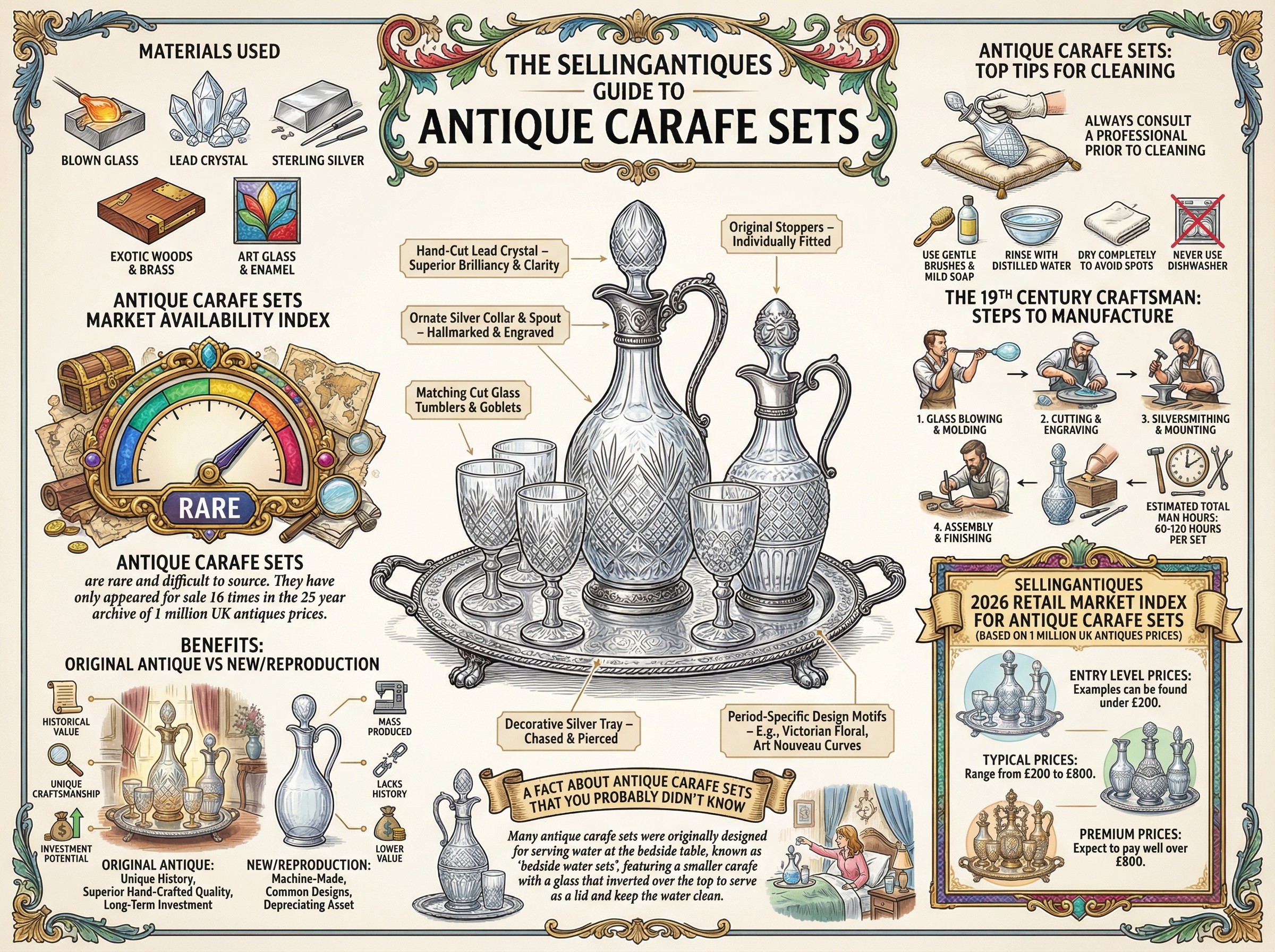 Antique Carafe Sets Guide Infographic