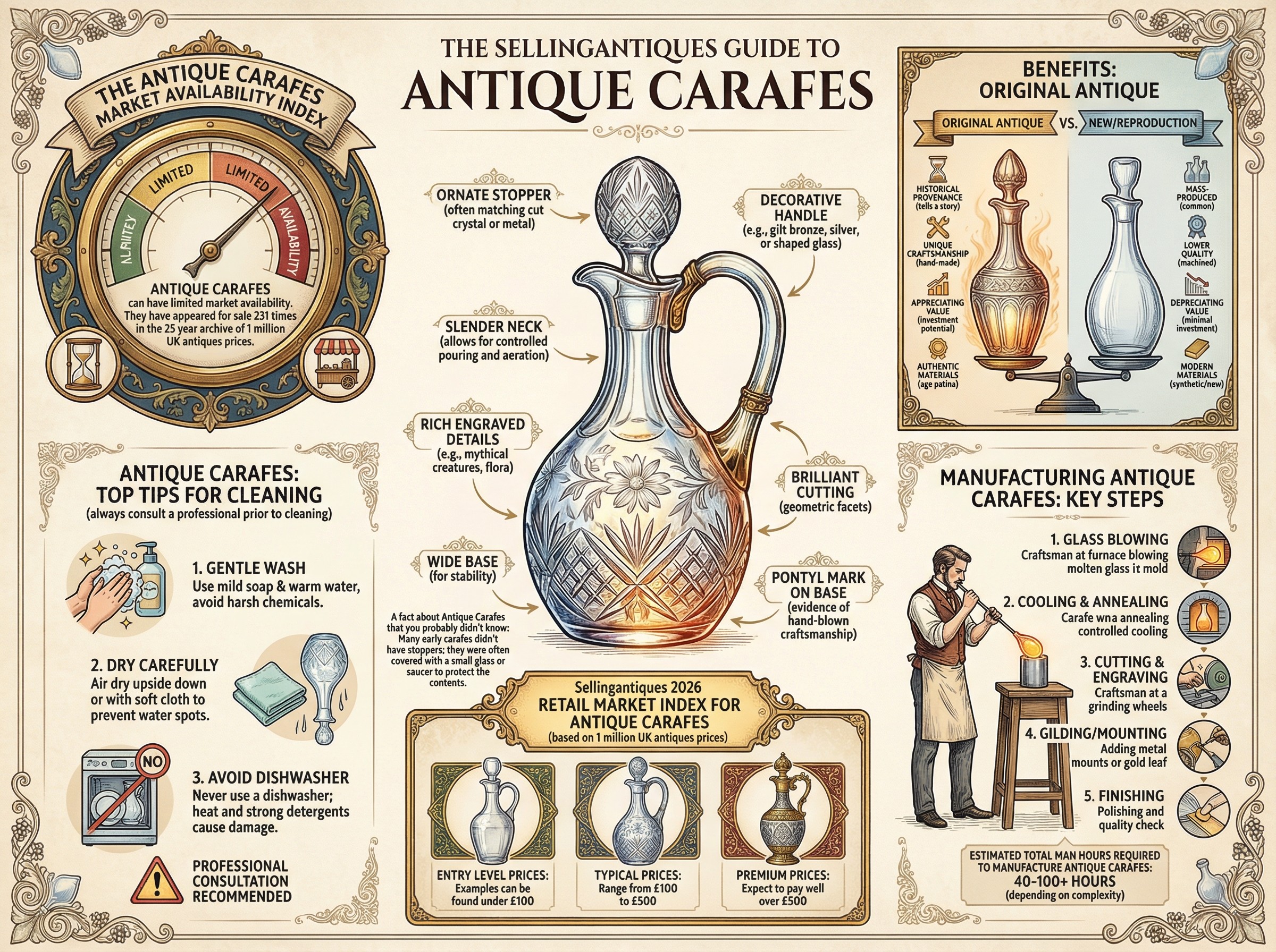Antique Carafes Guide Infographic