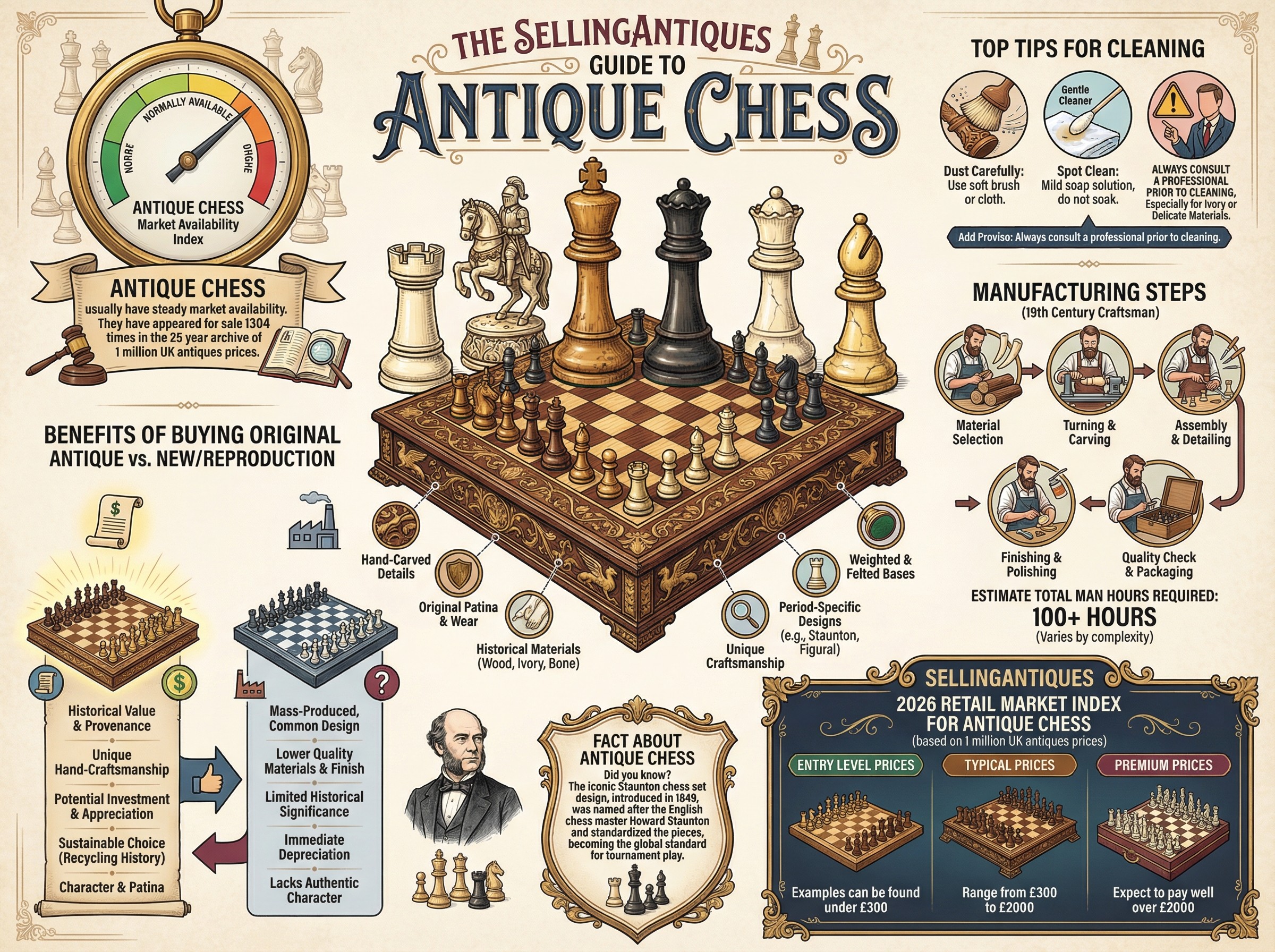 Antique Chess Guide Infographic