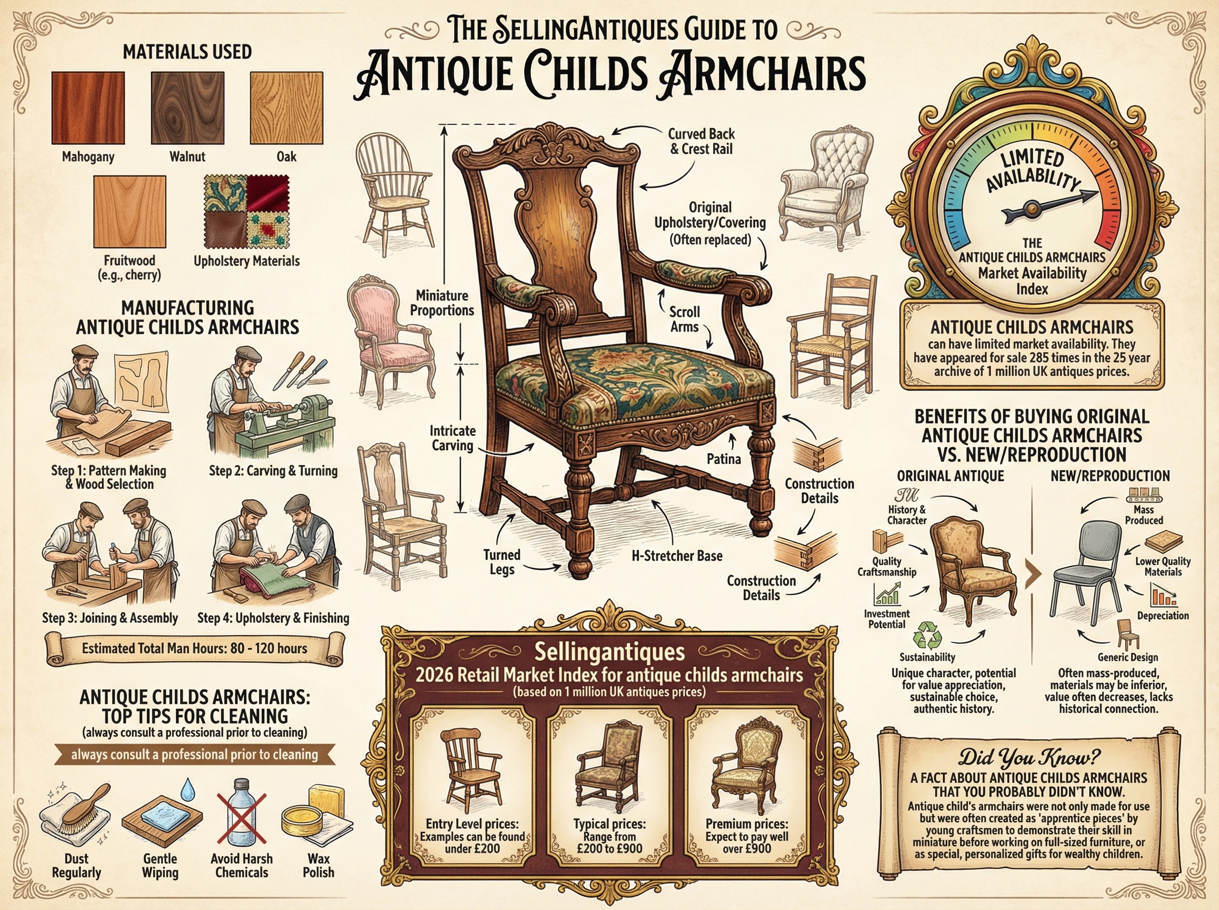 Antique Childs Armchairs Guide Infographic
