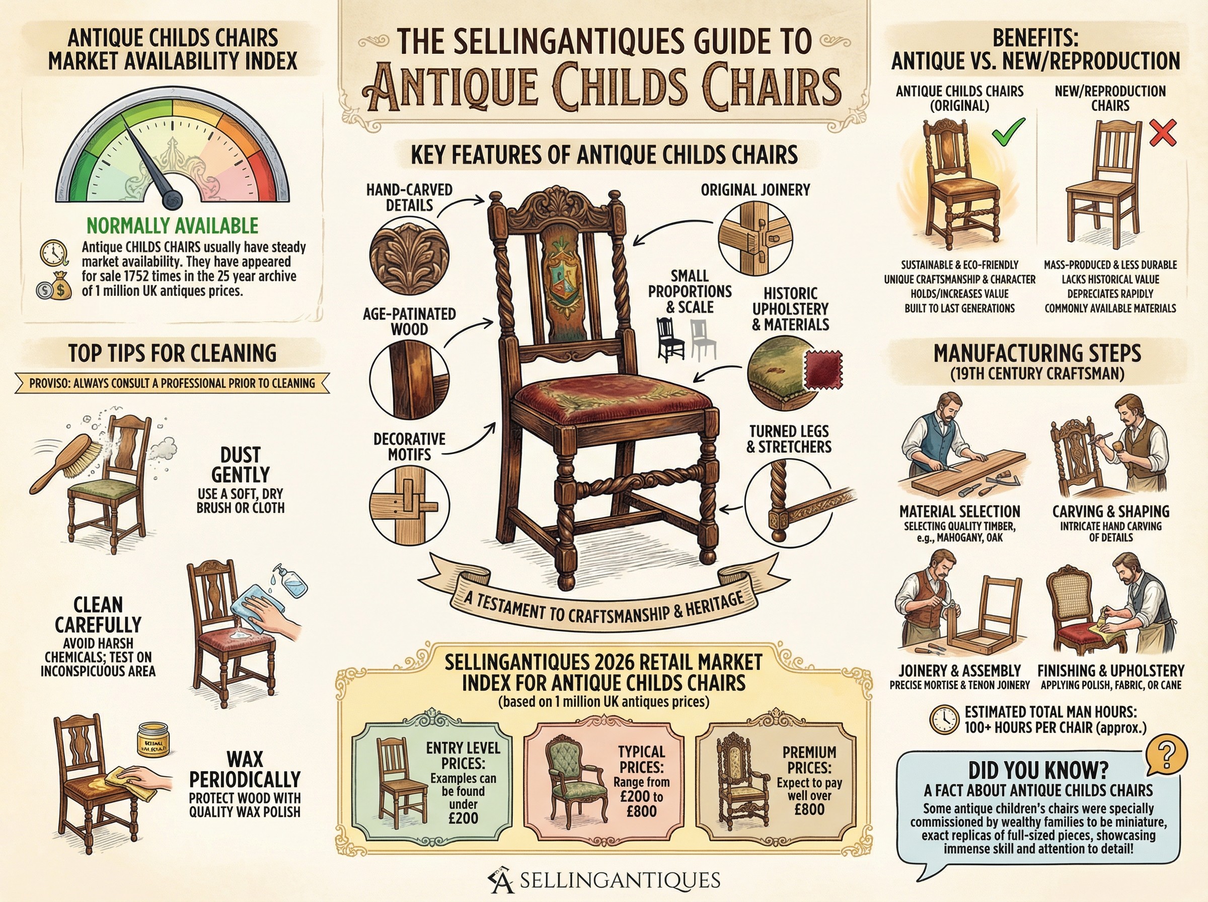 Antique Childs Chairs Guide Infographic