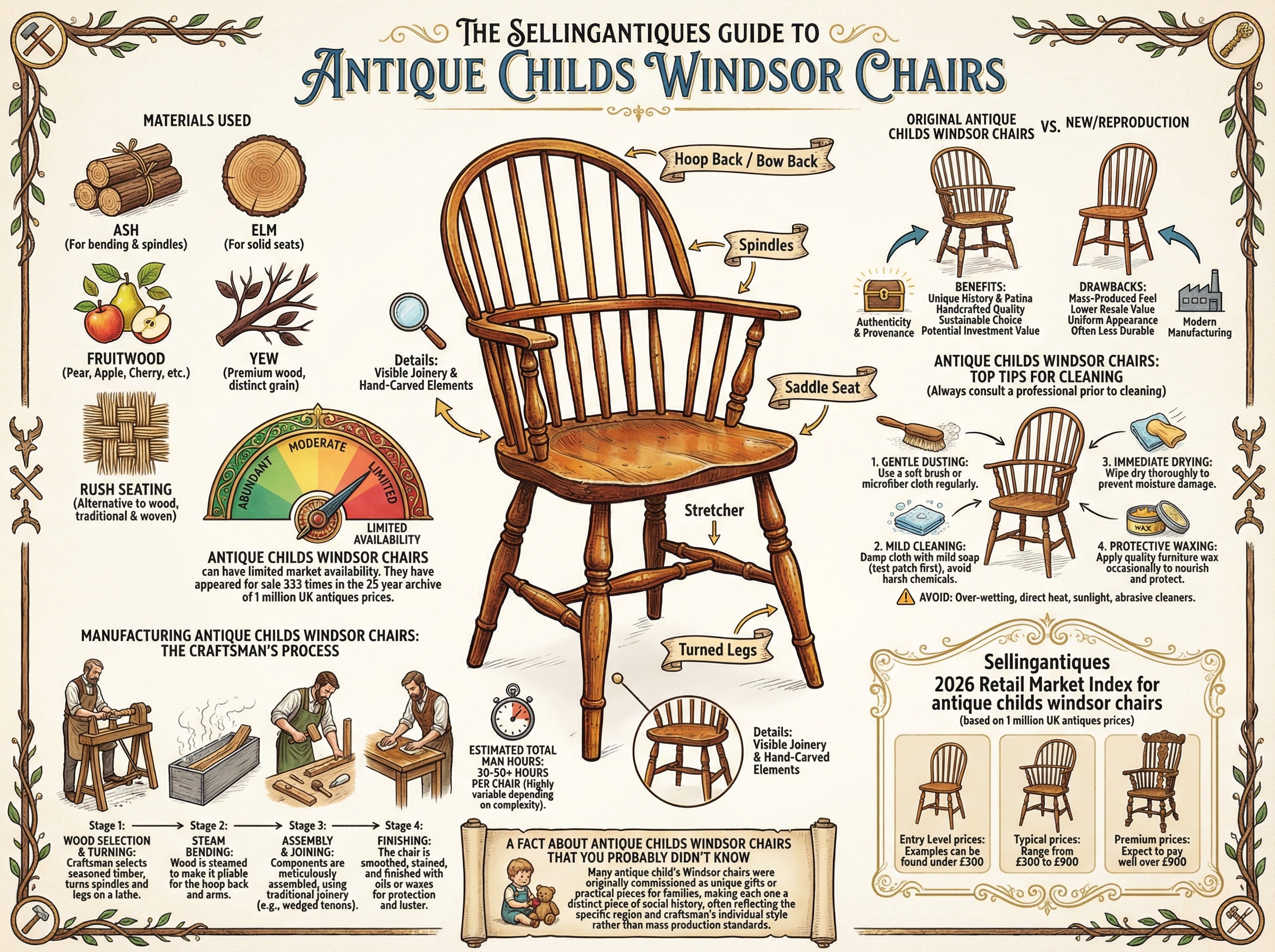 Antique Childs Windsor Chairs Guide Infographic
