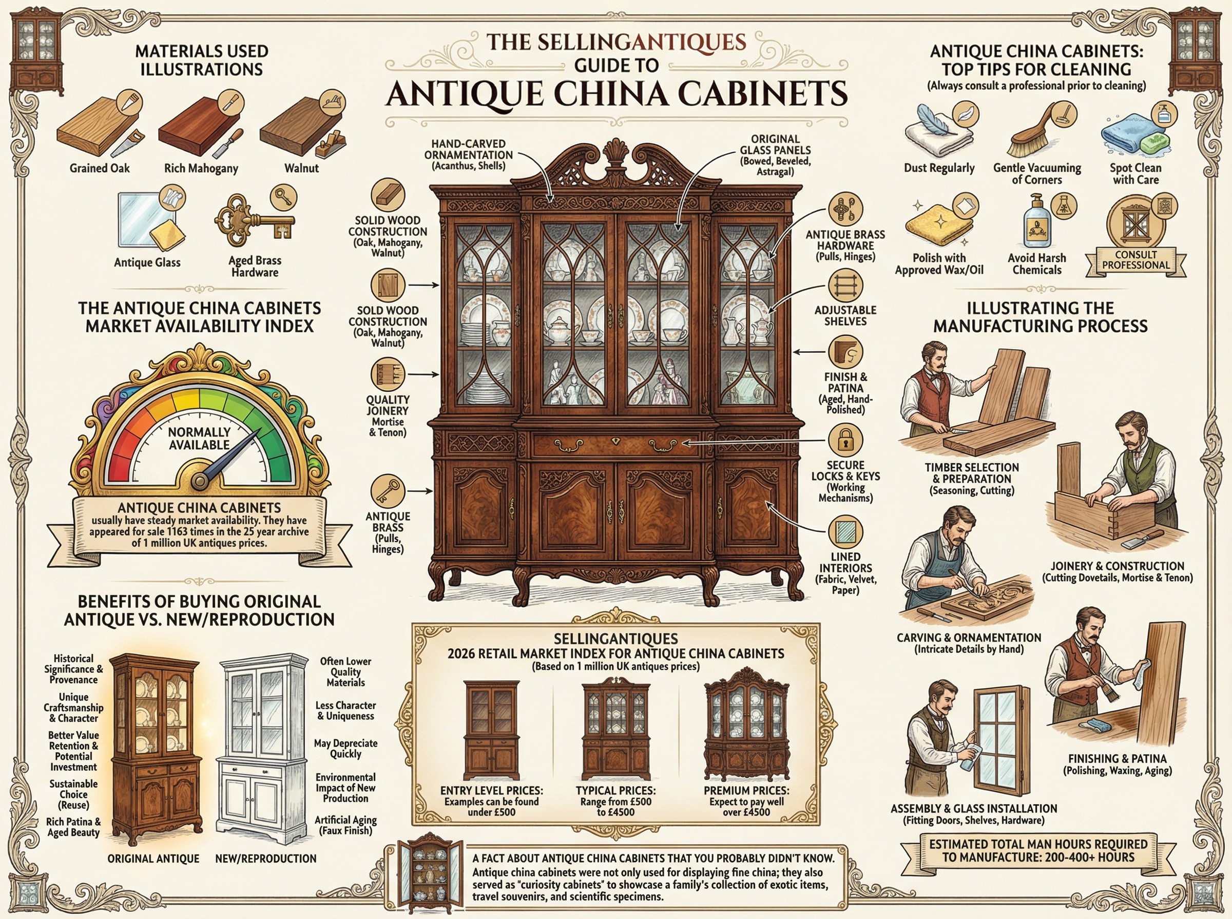 Antique China Cabinets Guide Infographic
