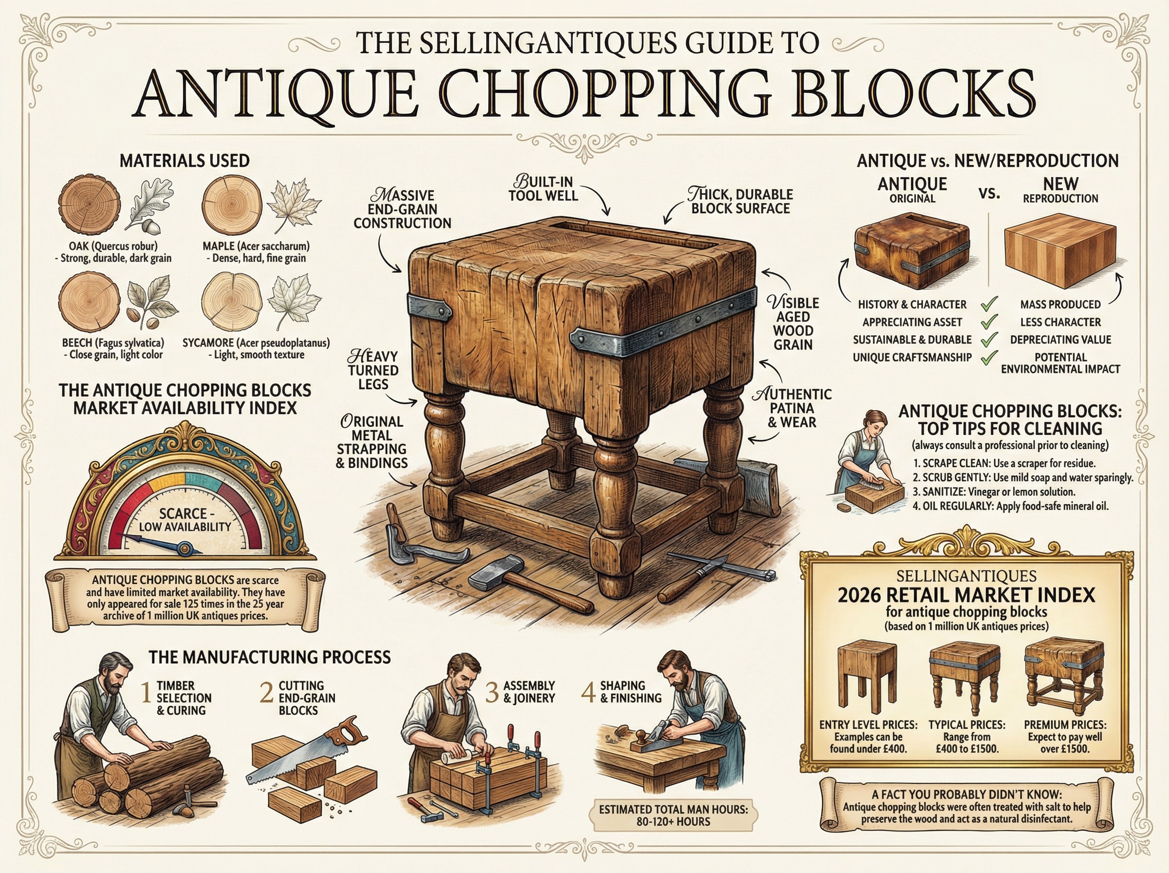 Antique Chopping Blocks Guide Infographic