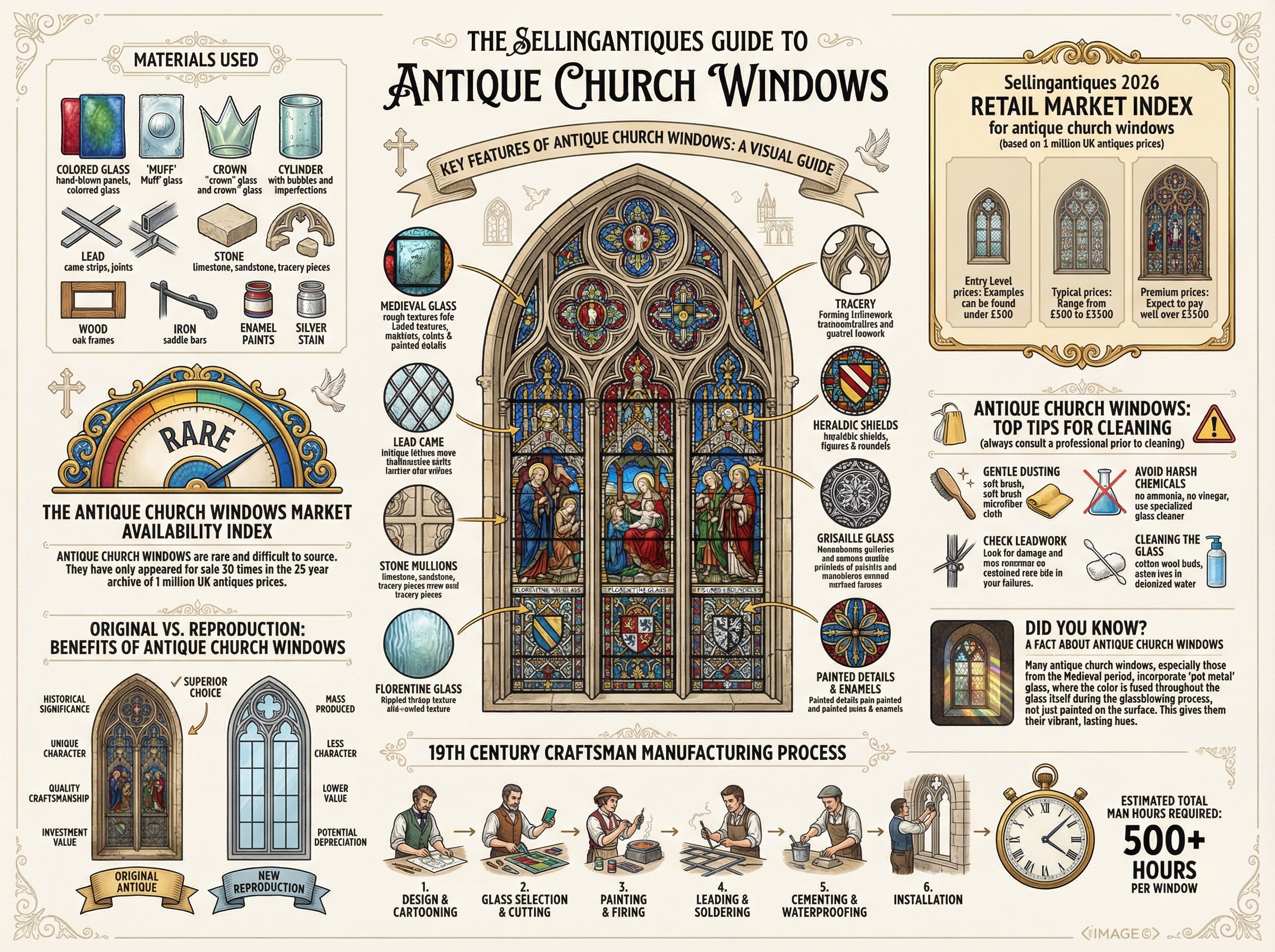 Antique Church Windows Guide Infographic