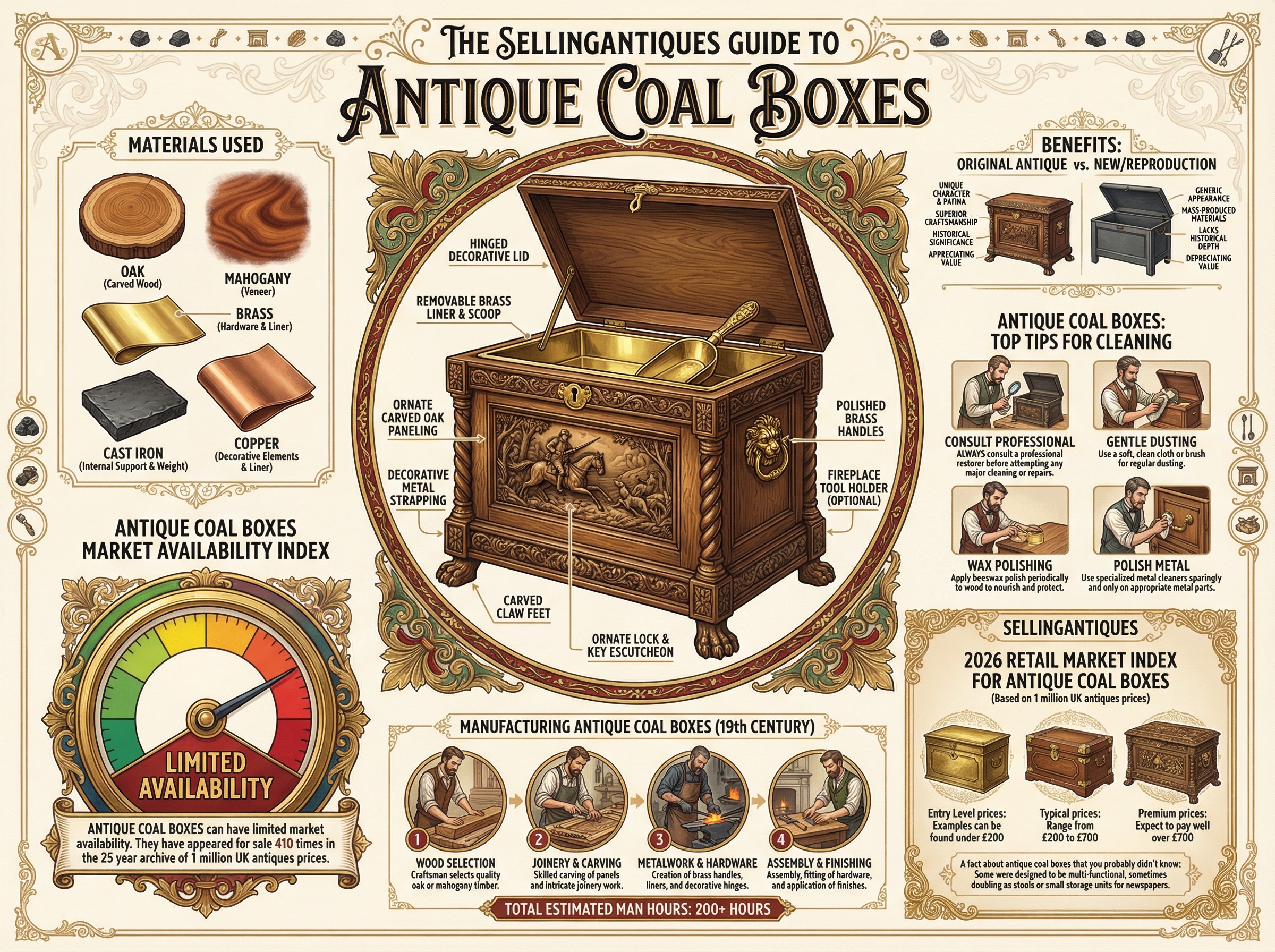 The Sellingantiques Guide to Antique Coal Boxes