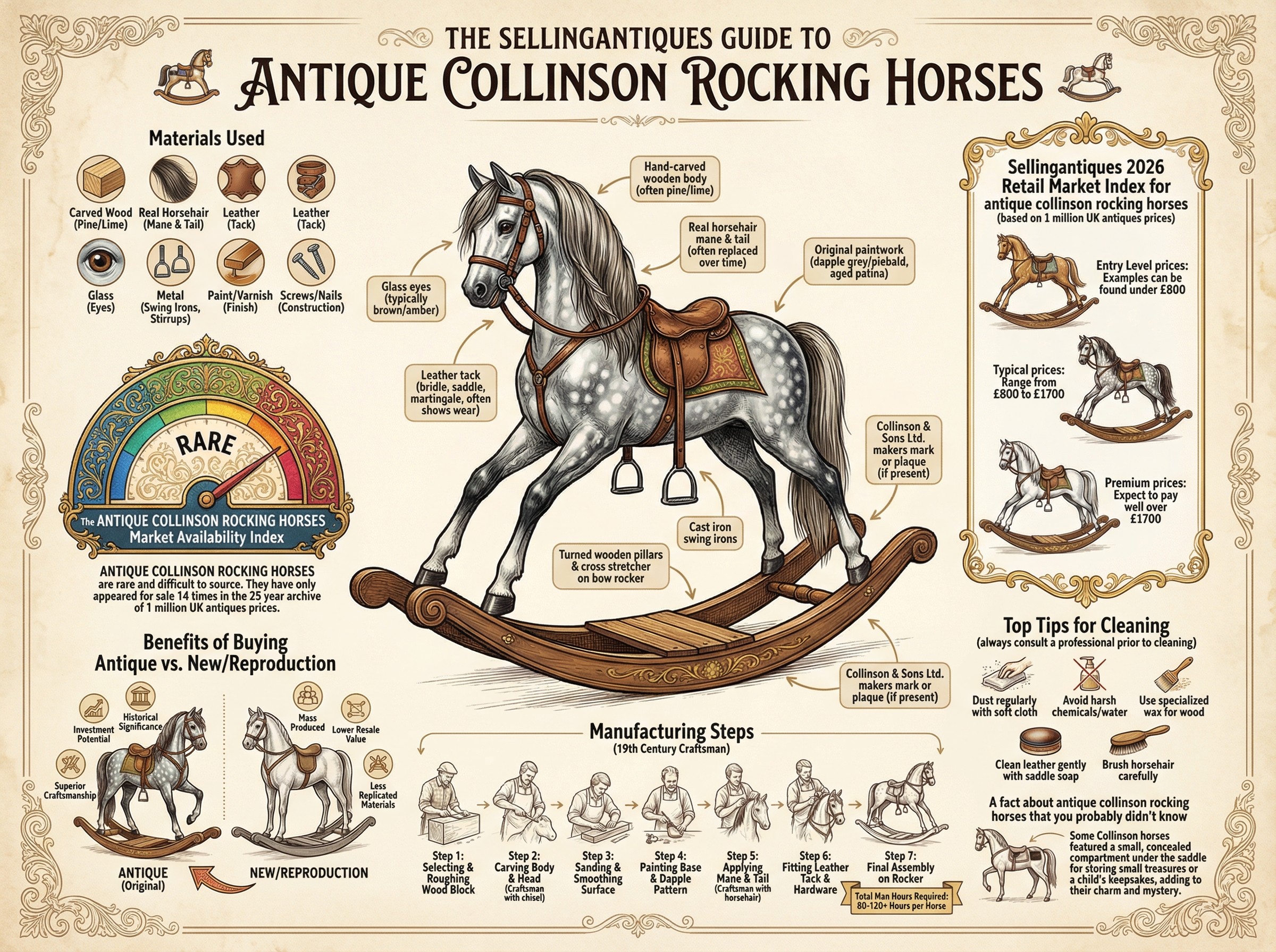 Antique Collinson Rocking Horses Guide Infographic