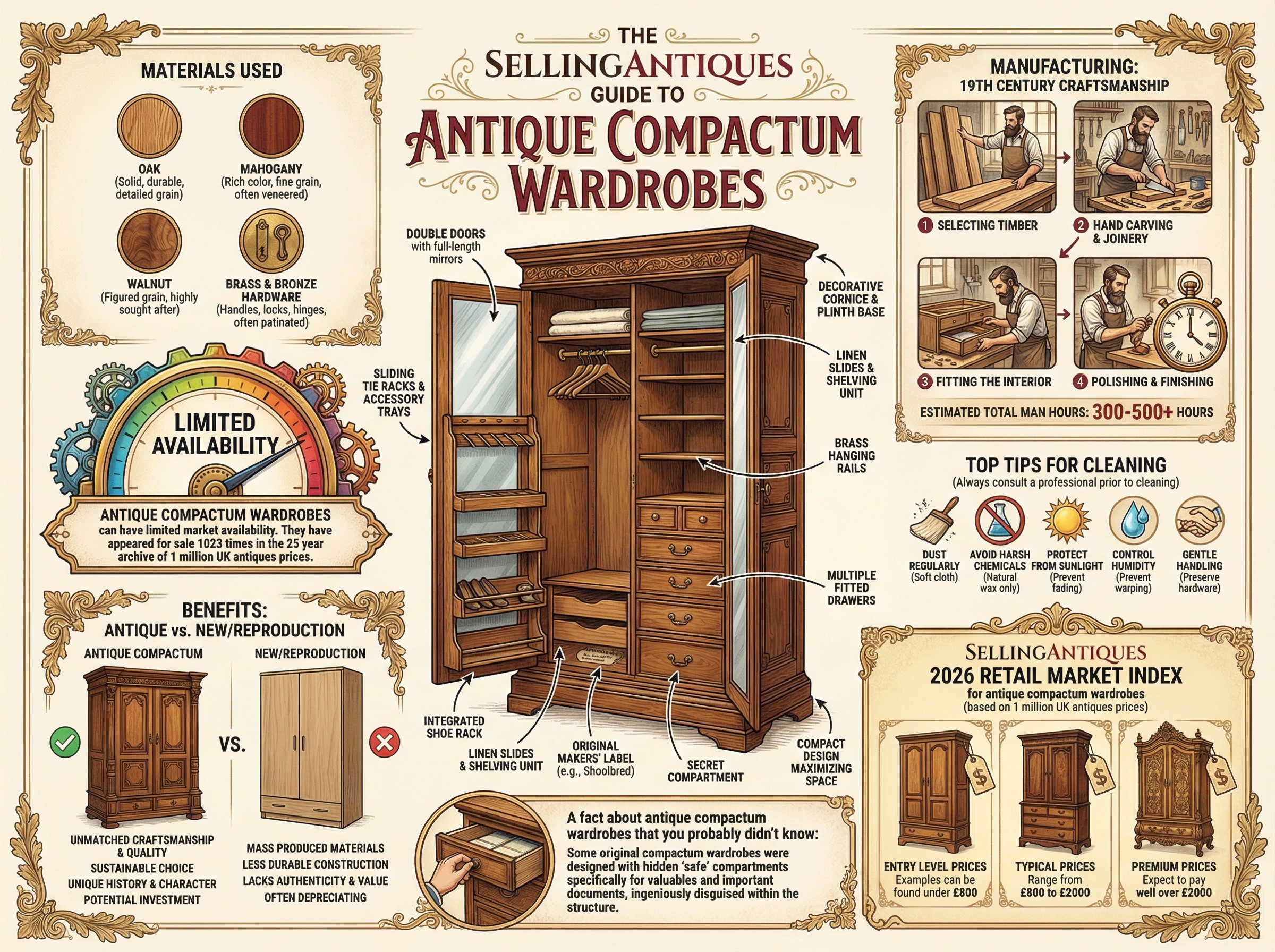Antique Compactum Wardrobes Guide Infographic
