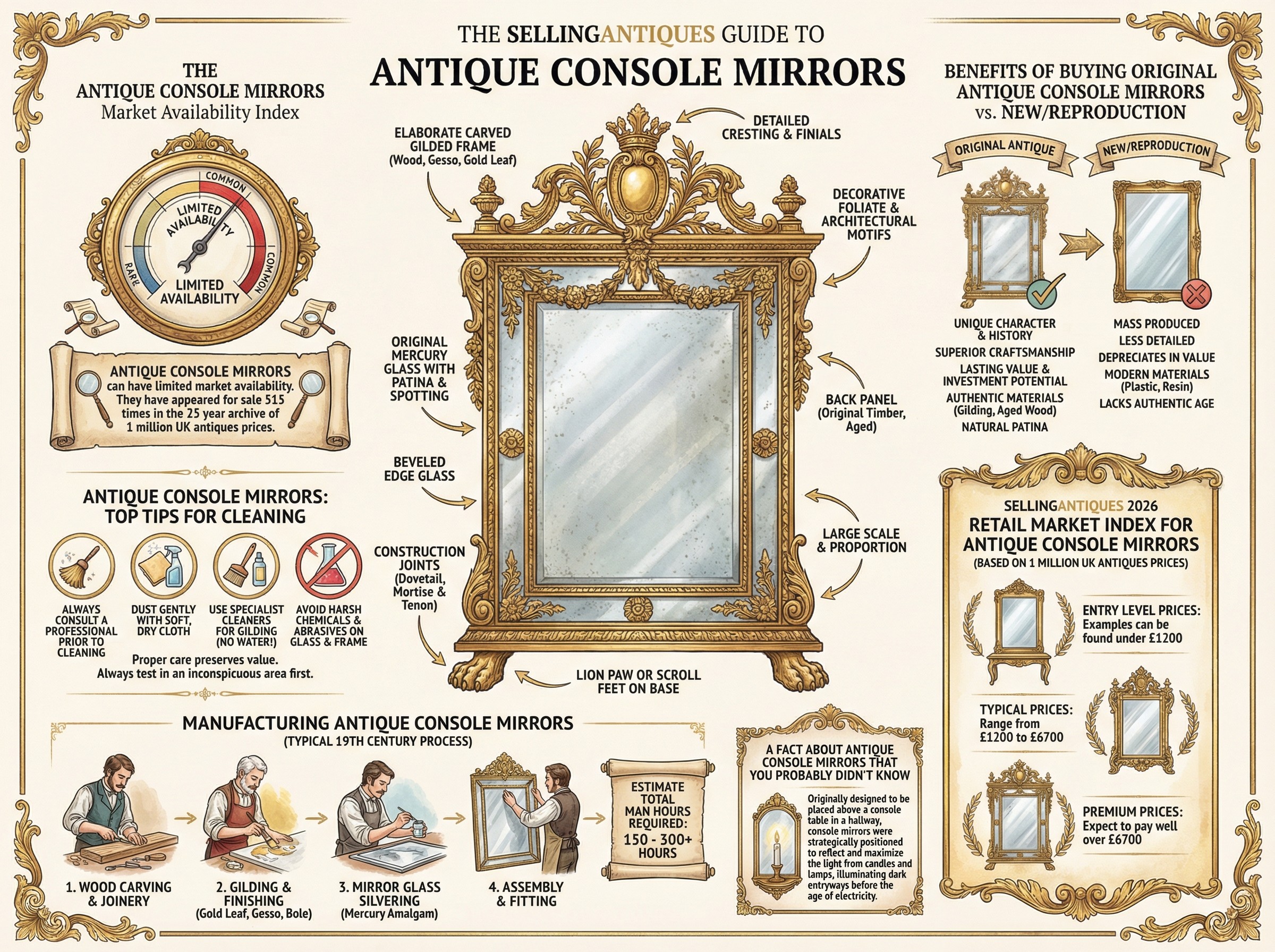 Antique Console Mirrors Guide Infographic