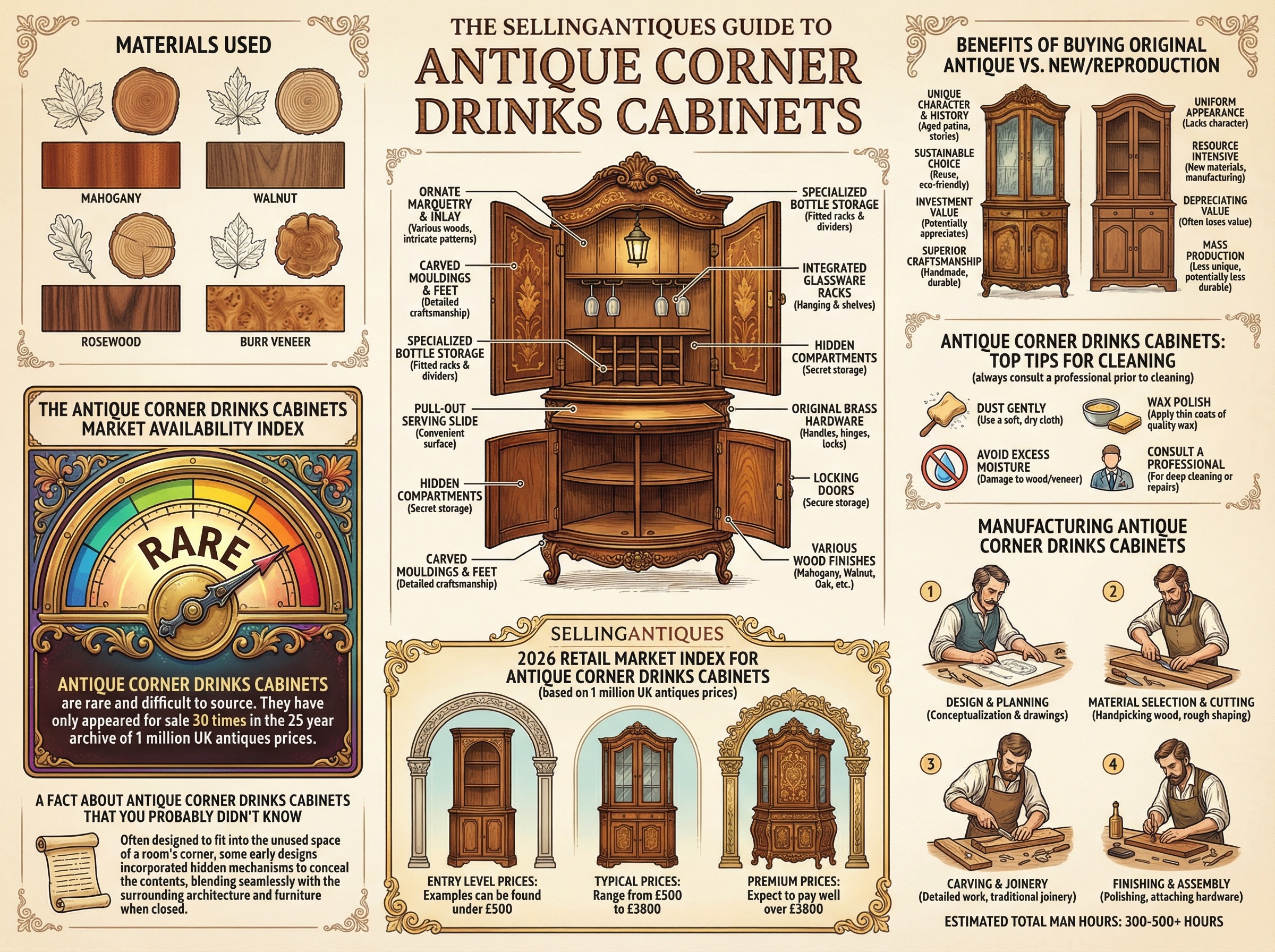 Antique Corner Drinks Cabinets Guide Infographic