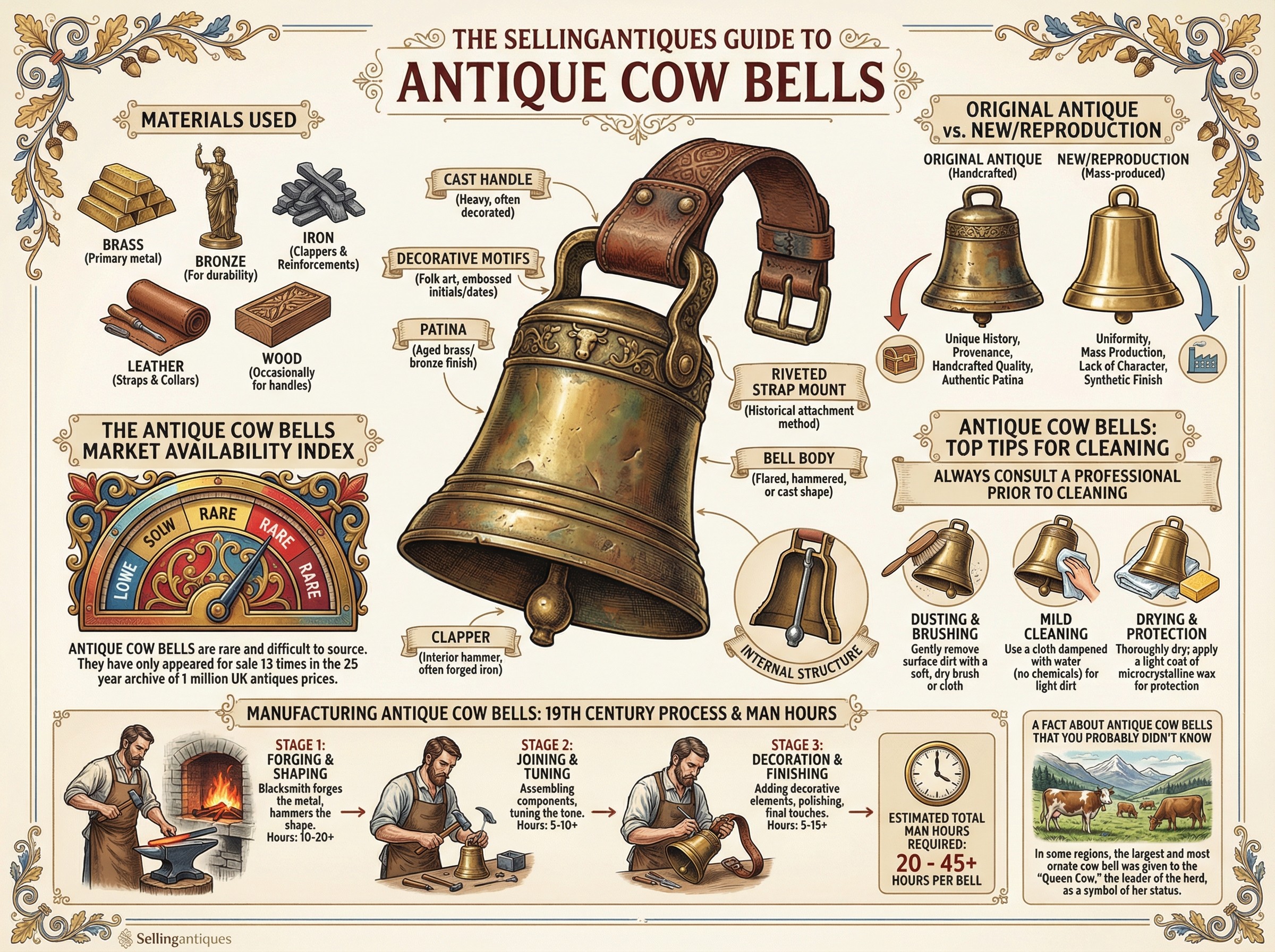 Antique Cow Bells Guide Infographic