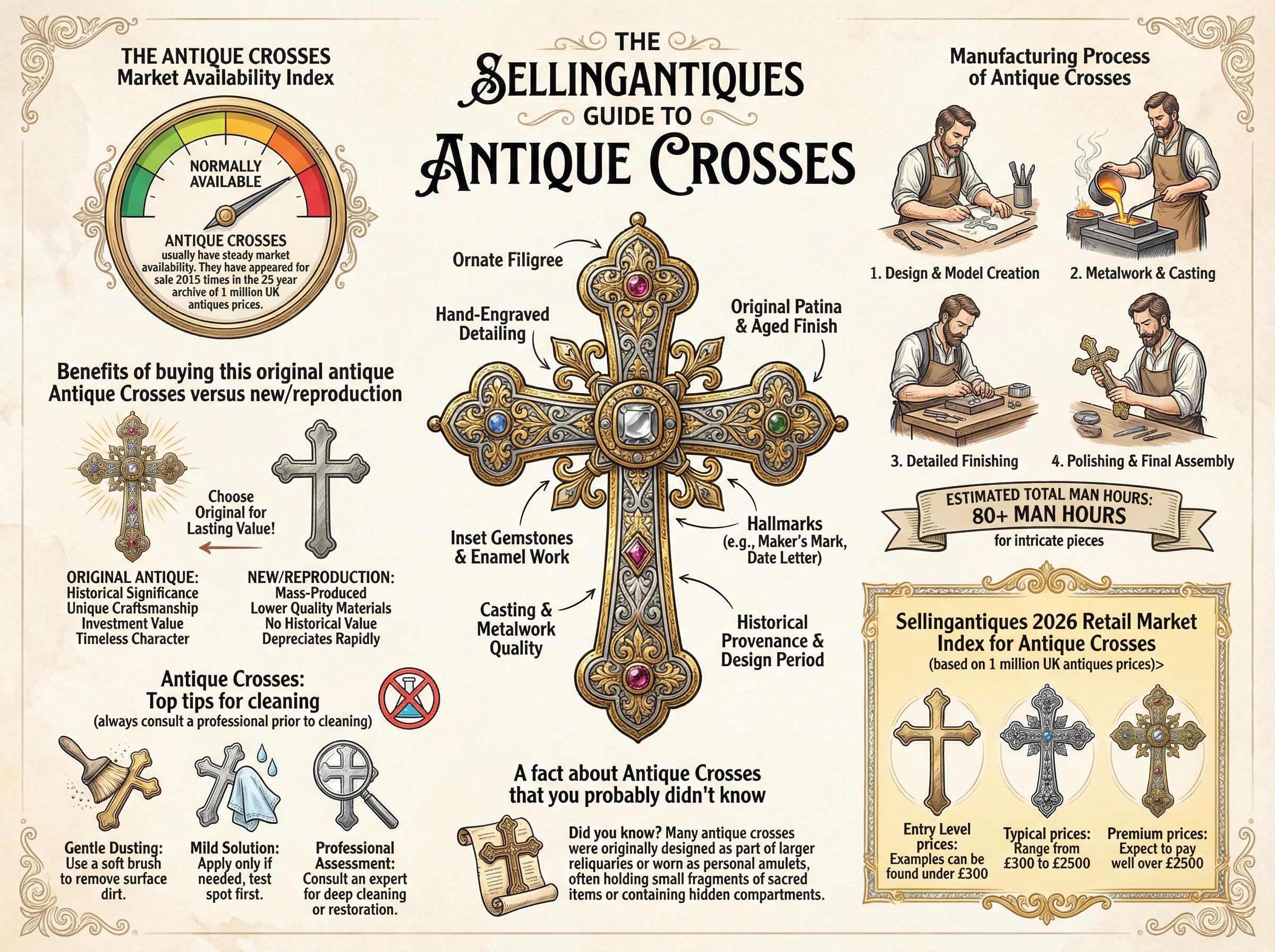 Antique Crosses Guide Infographic