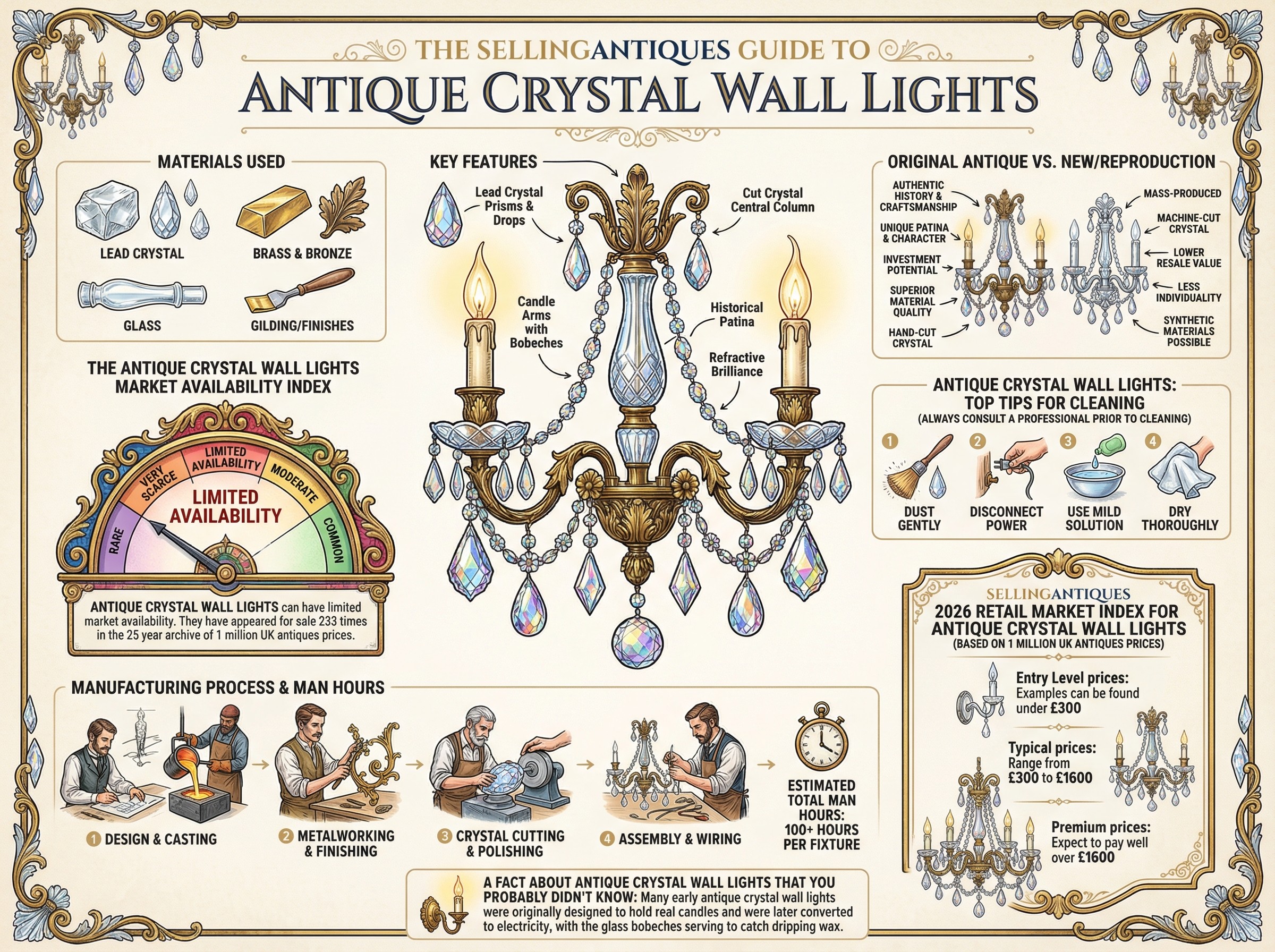 Antique Crystal Wall Lights Guide Infographic