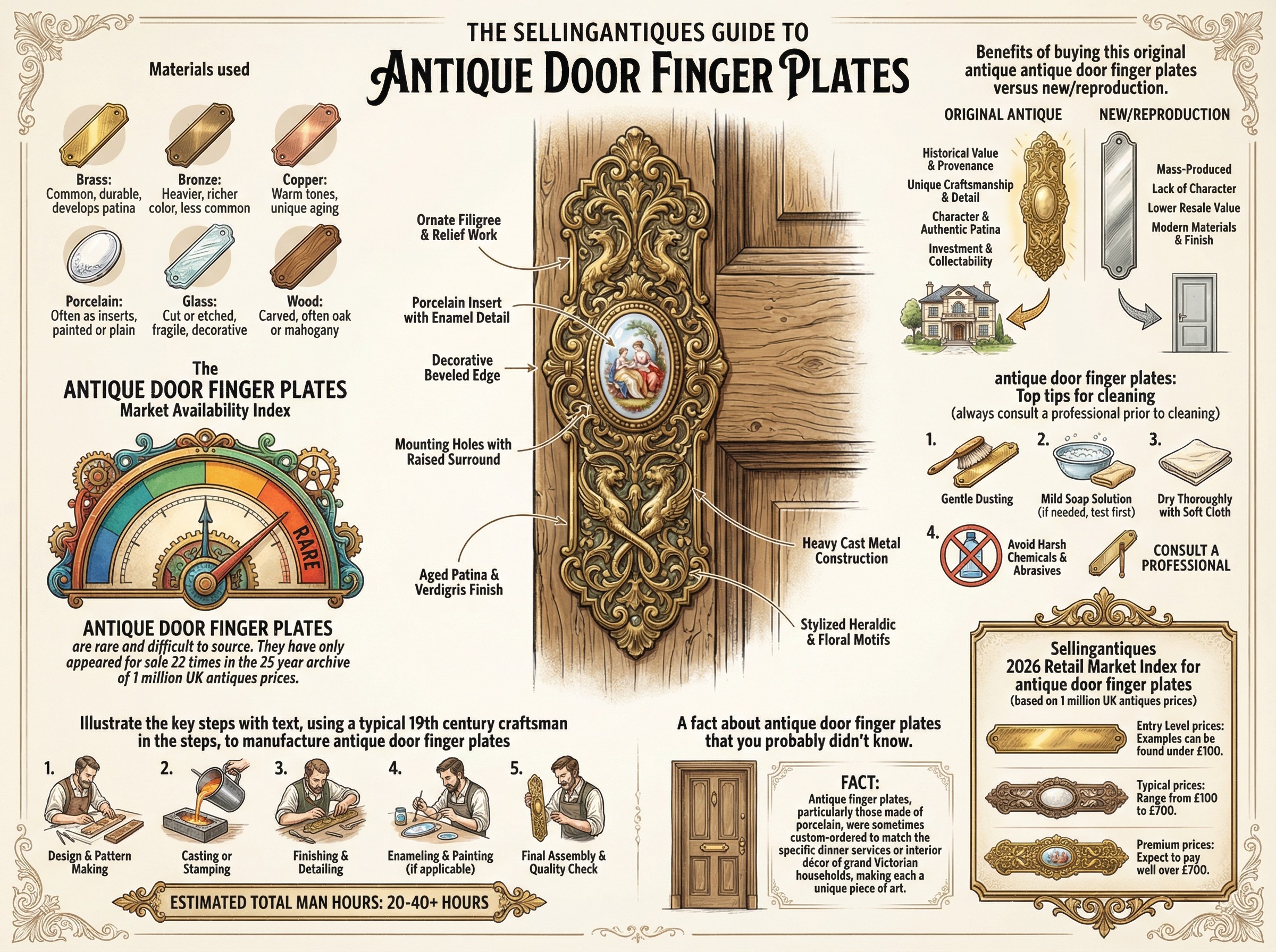 Antique Door Finger Plates Guide Infographic