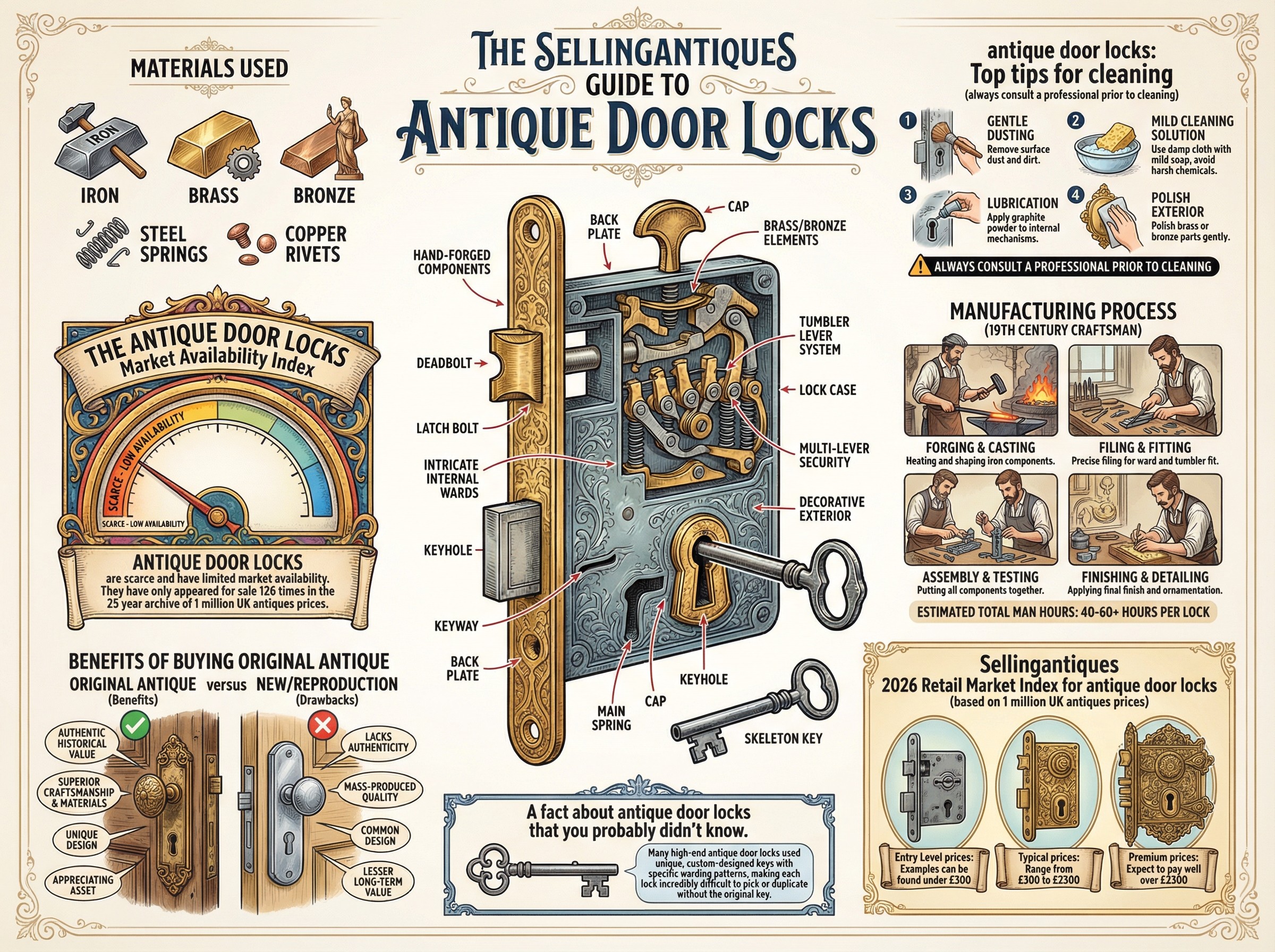 Antique Door Locks Guide Infographic