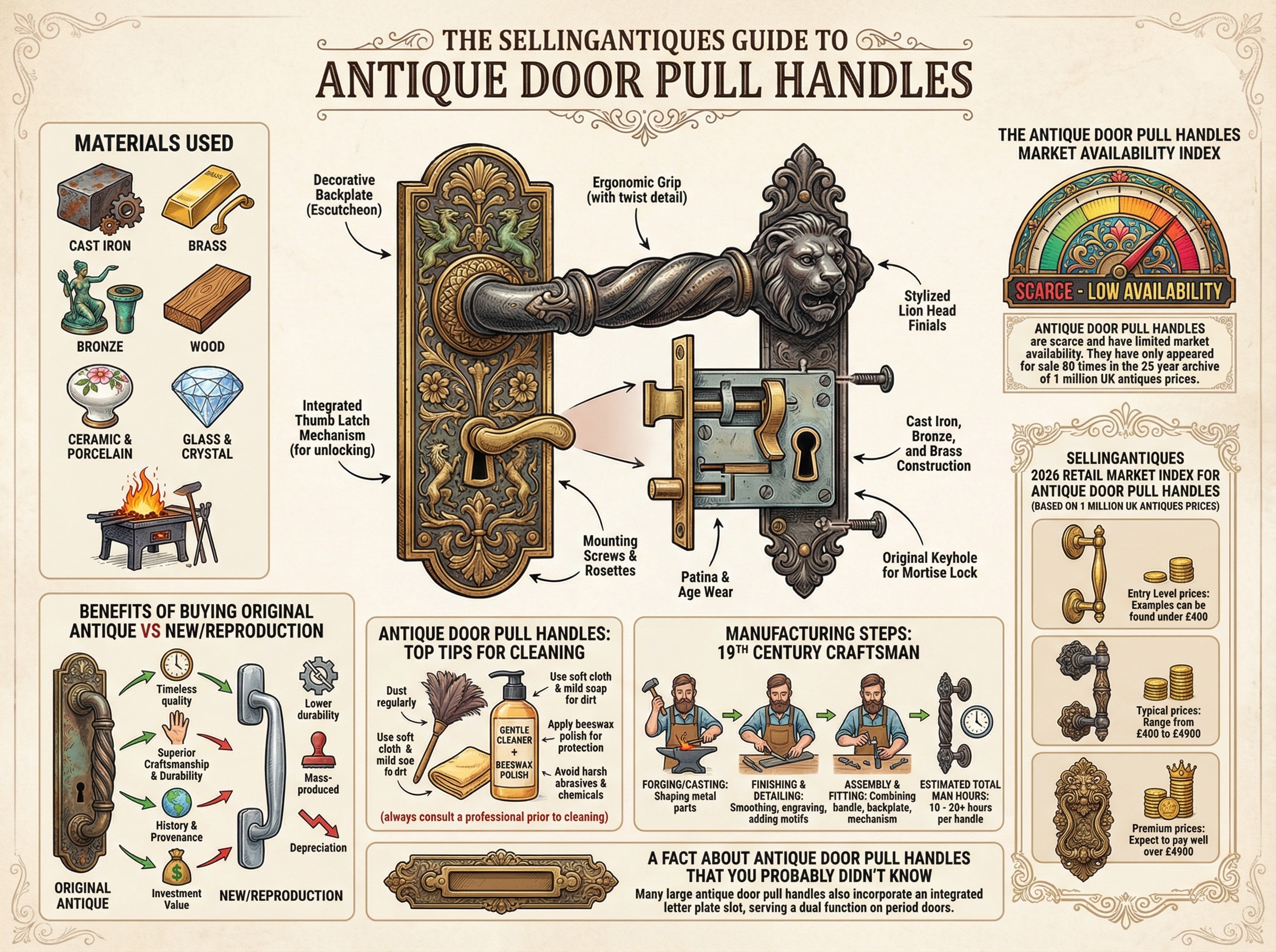 Antique Door Pull Handles Guide Infographic