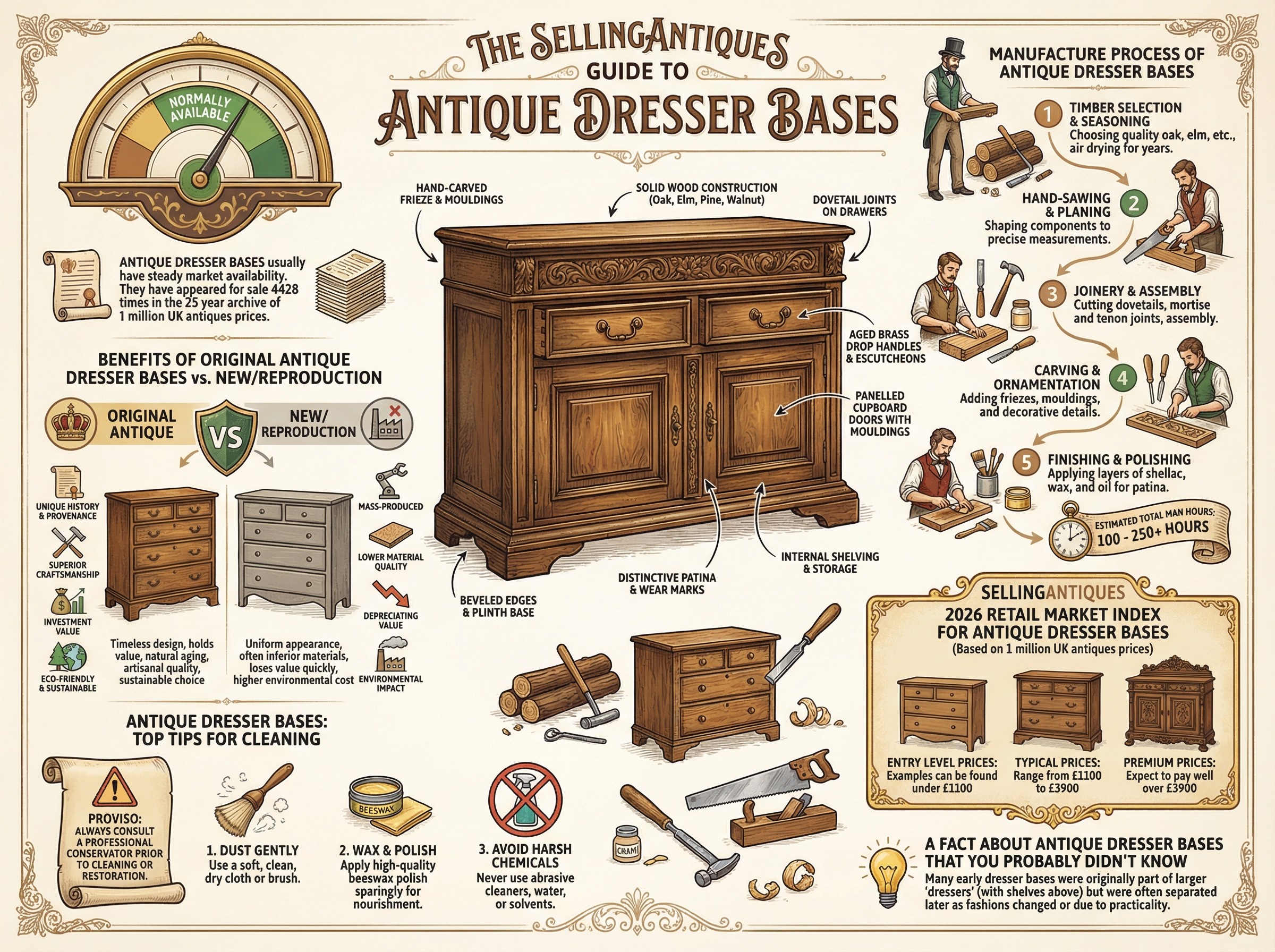 Antique Dresser Bases Guide Infographic
