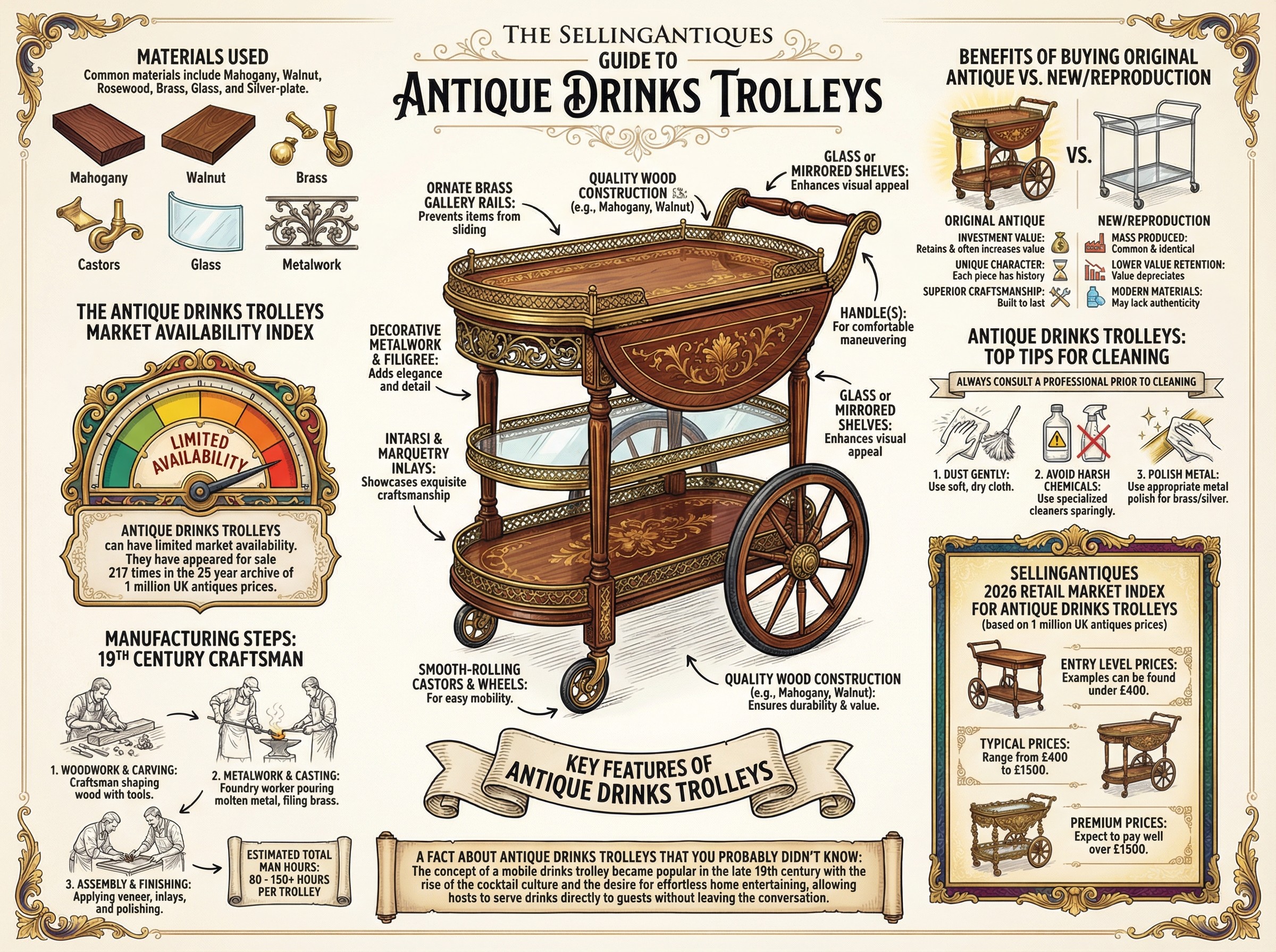 Antique Drinks Trolleys Guide Infographic