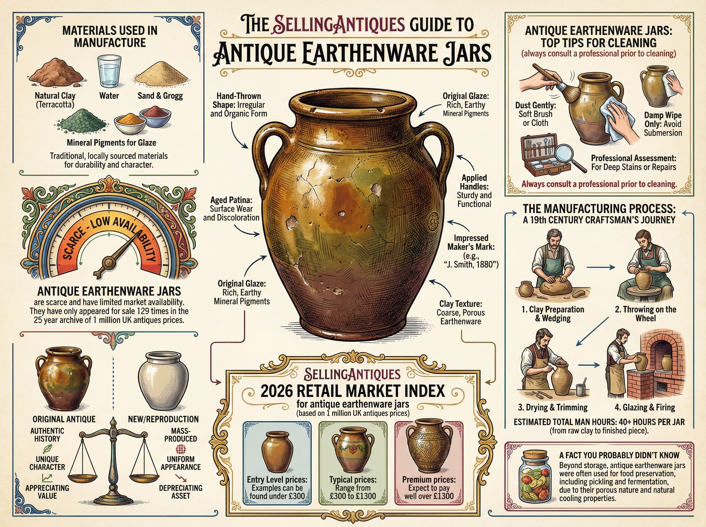 Antique Earthenware Jars Guide Infographic