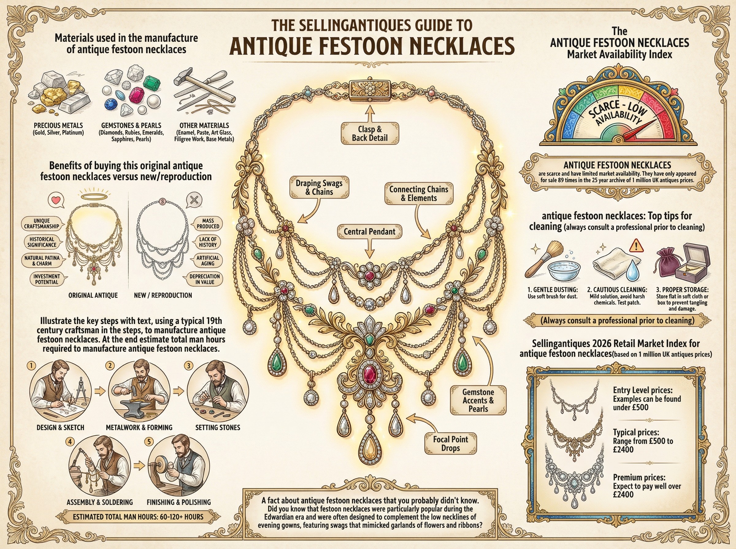 Antique Festoon Necklaces Guide Infographic