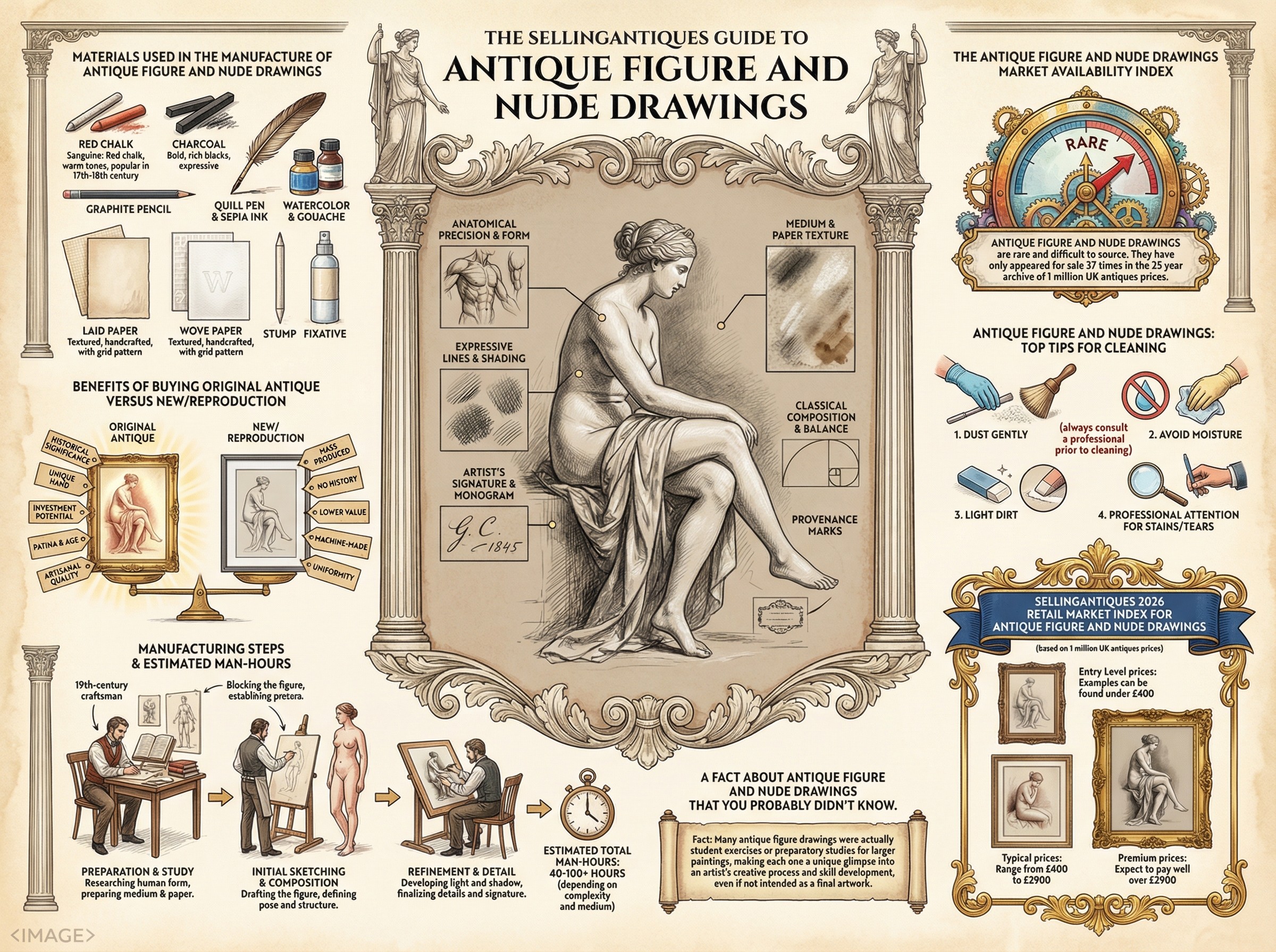 The Sellingantiques Guide to Antique Figure And Nude Drawings
