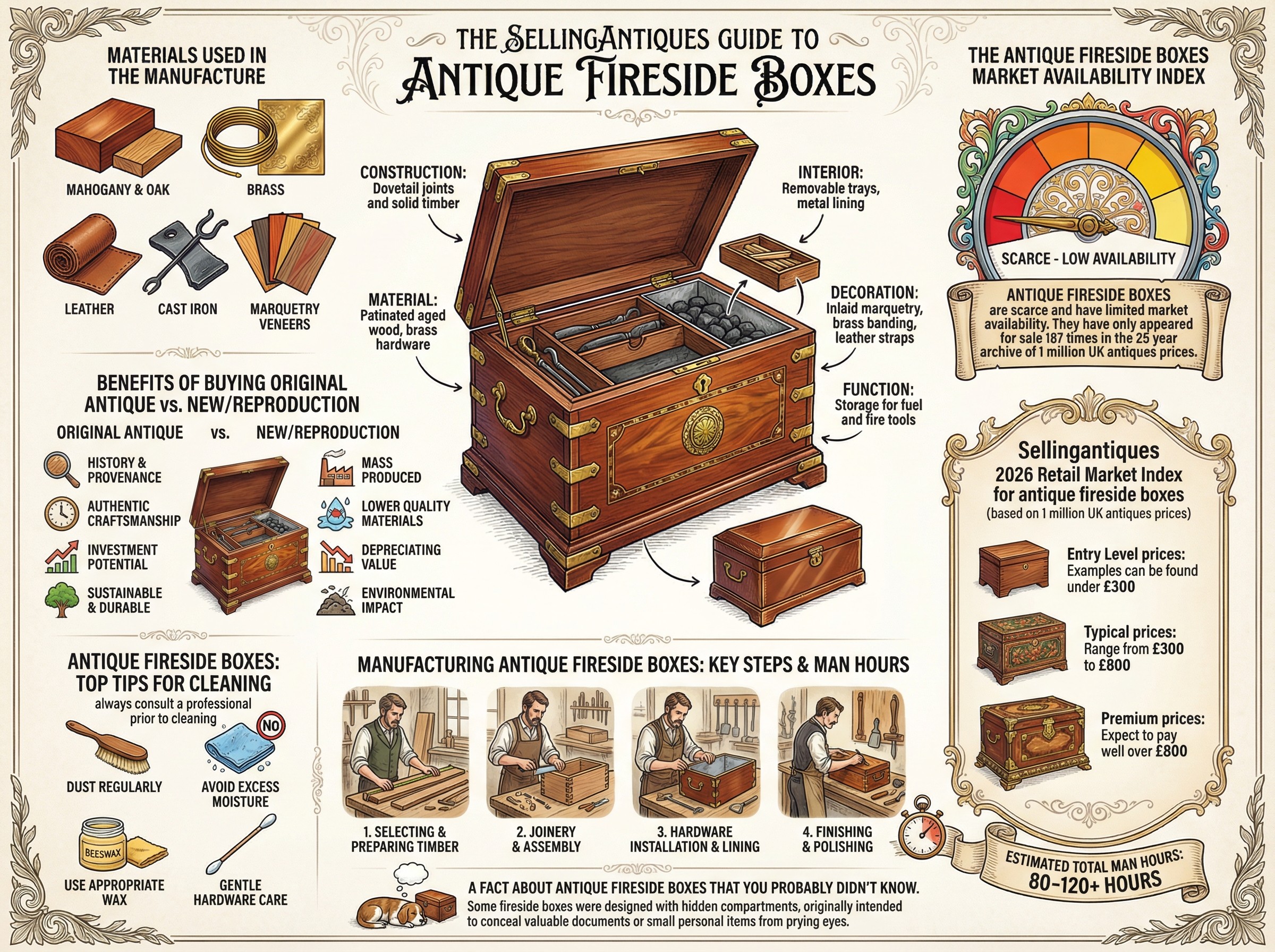 The Sellingantiques Guide to Antique Fireside Boxes