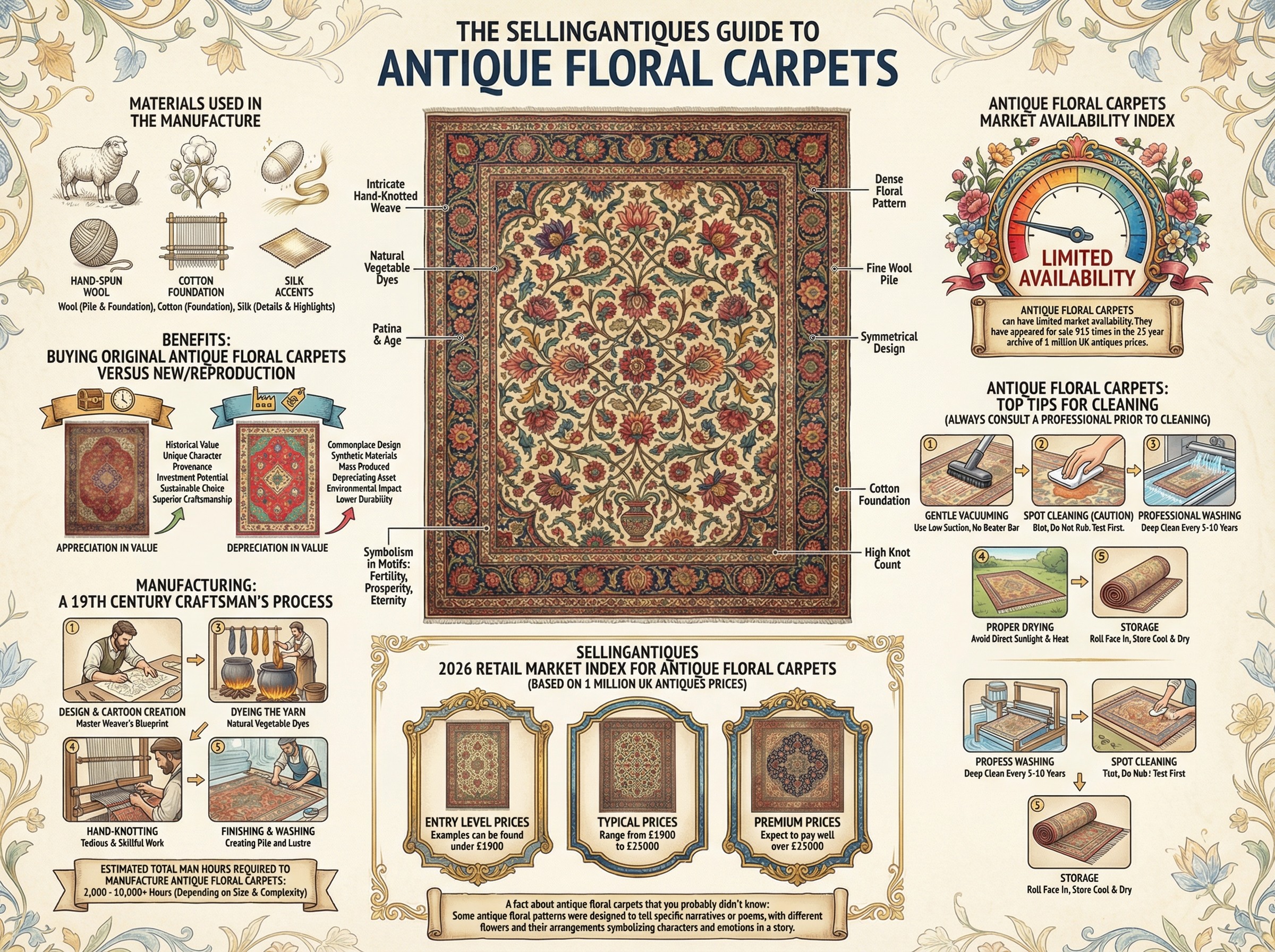 Antique Floral Carpets Guide Infographic
