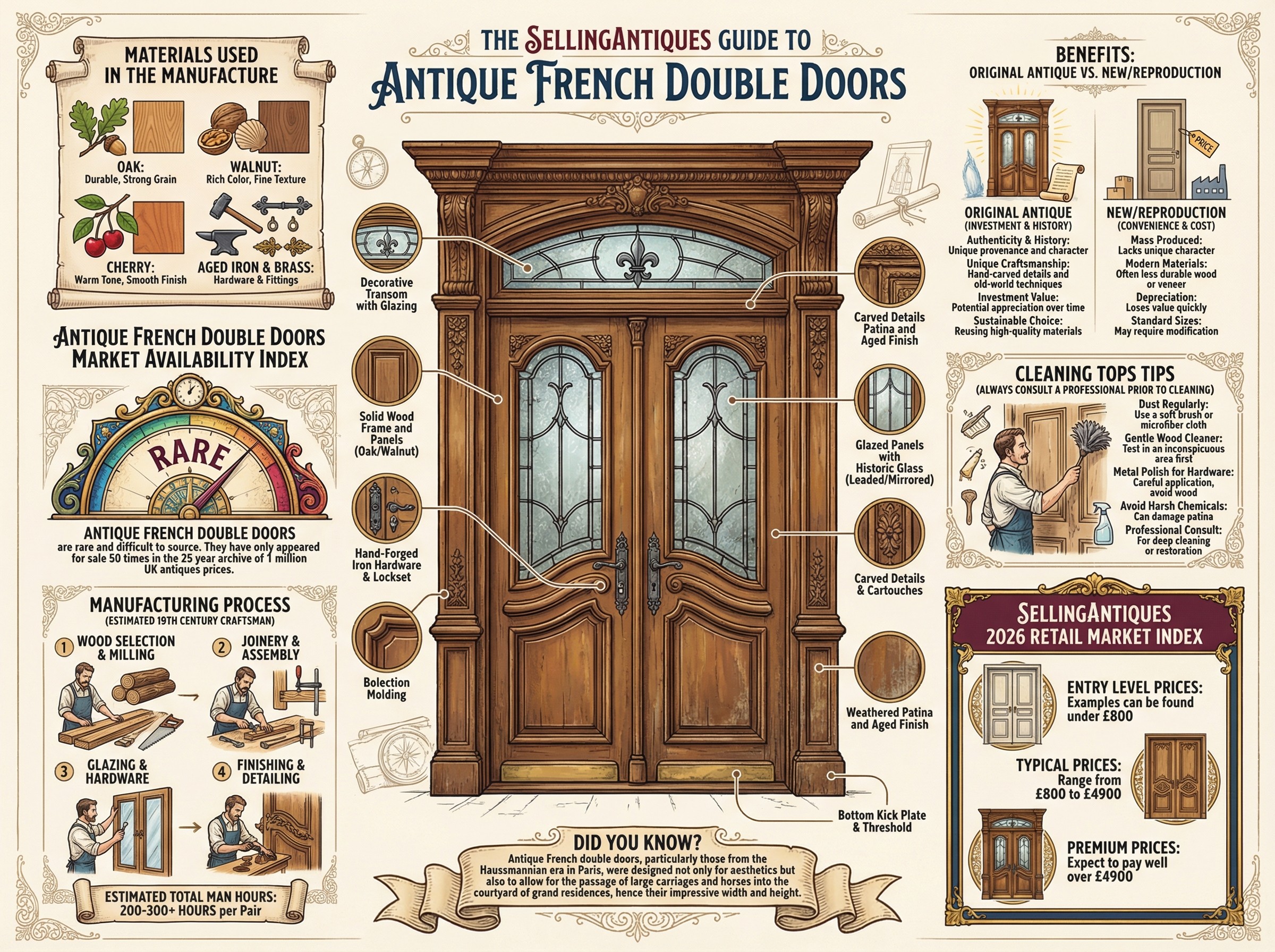 Antique French Double Doors Guide Infographic
