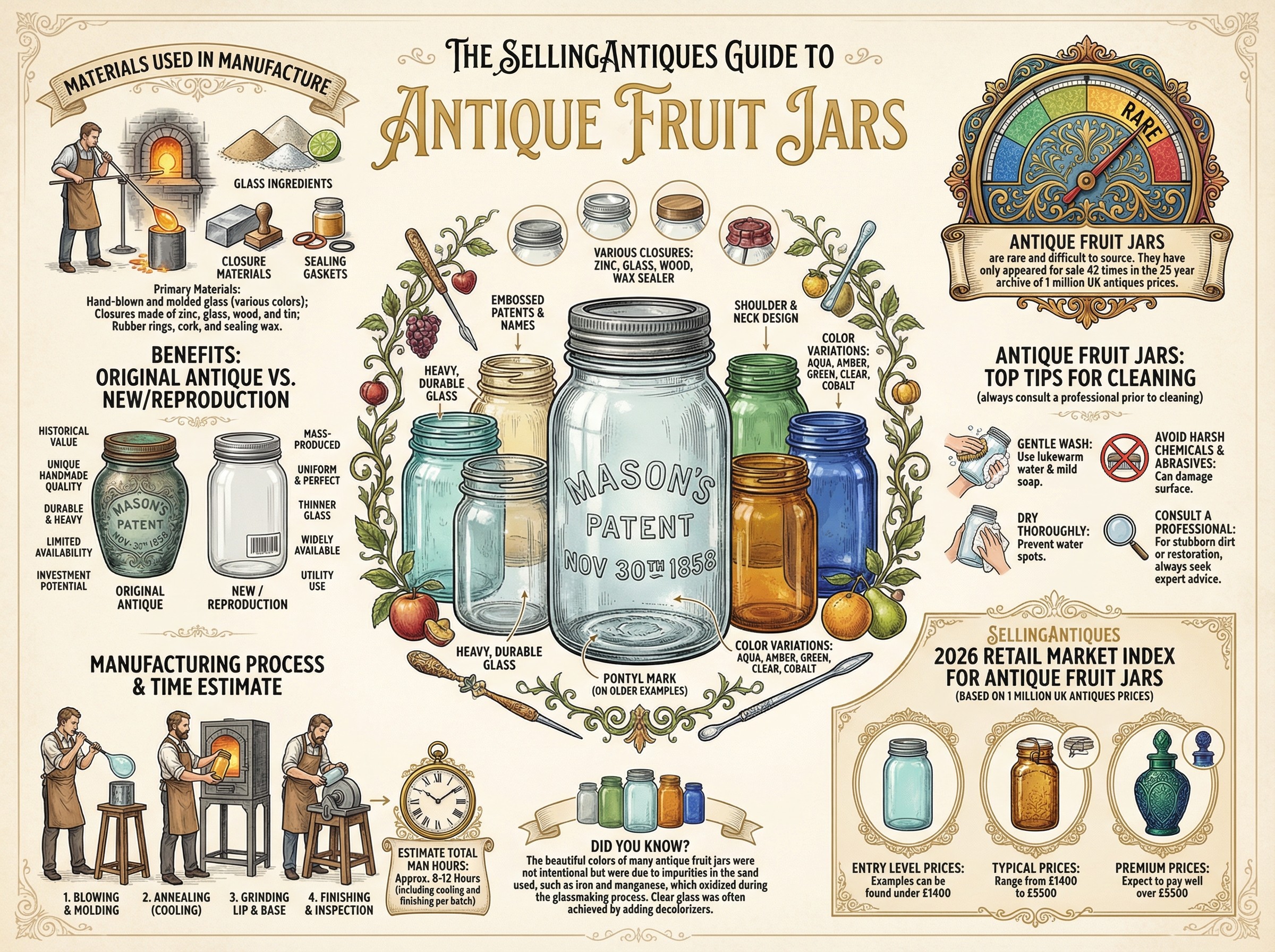 Antique Fruit Jars Guide Infographic