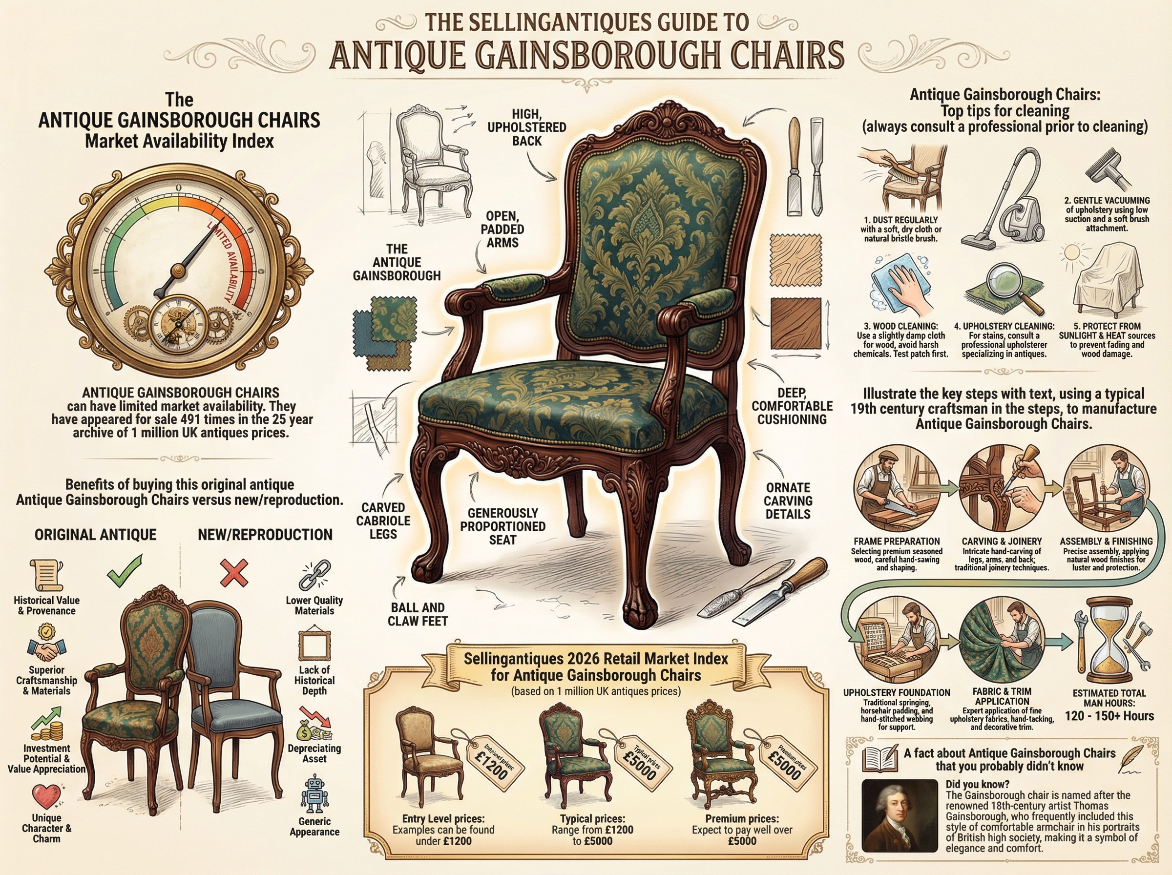 Antique Gainsborough Chairs Guide Infographic
