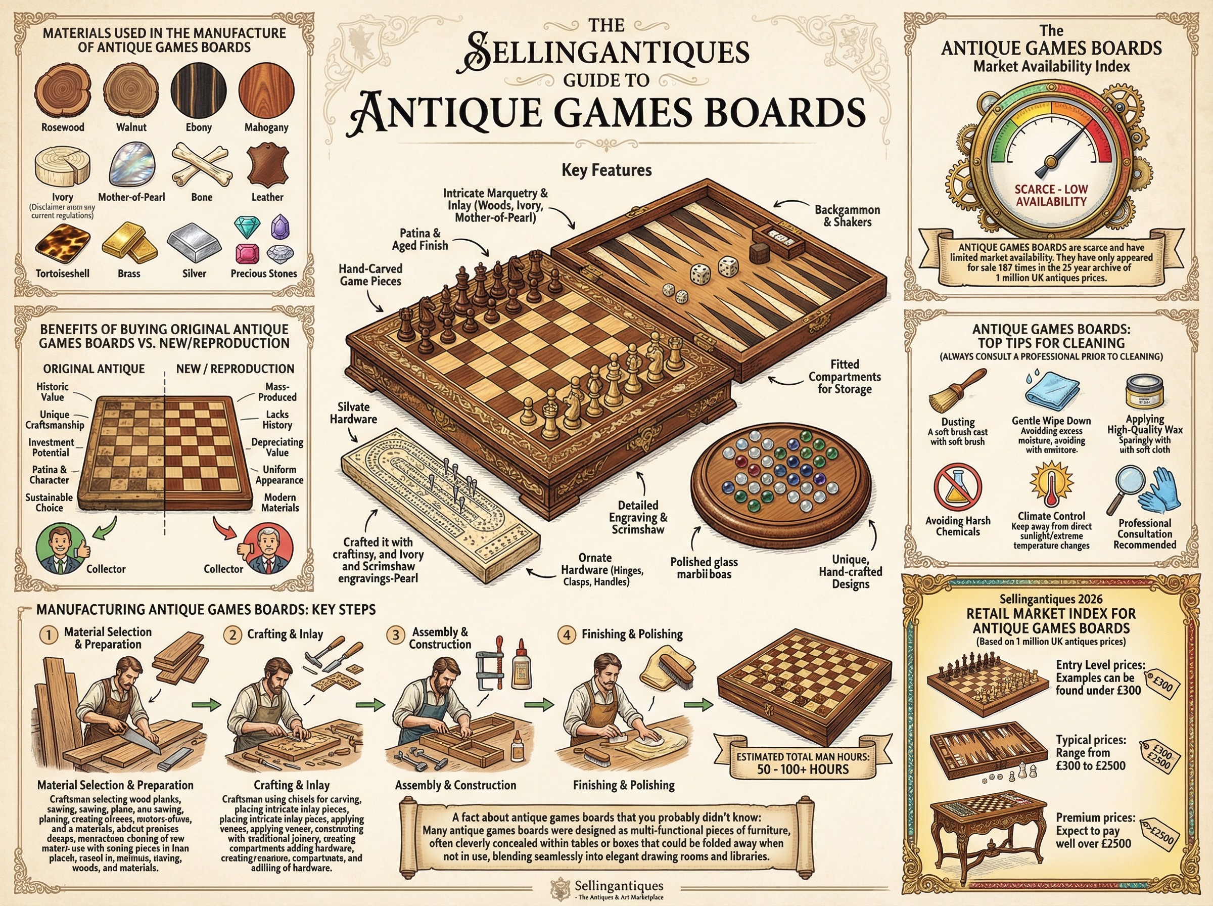 Antique Games Boards Guide Infographic
