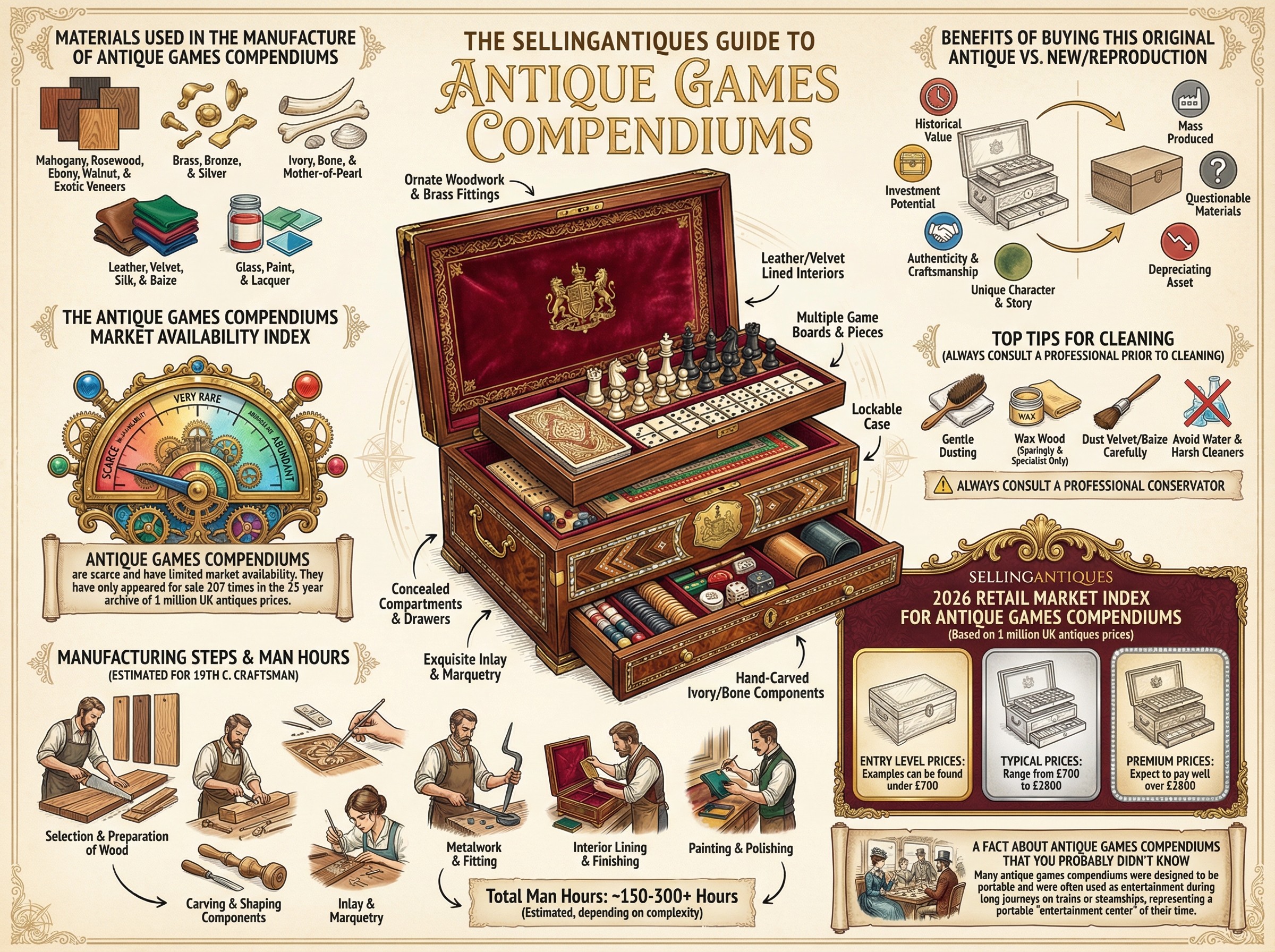 Antique Games Compendiums Guide Infographic