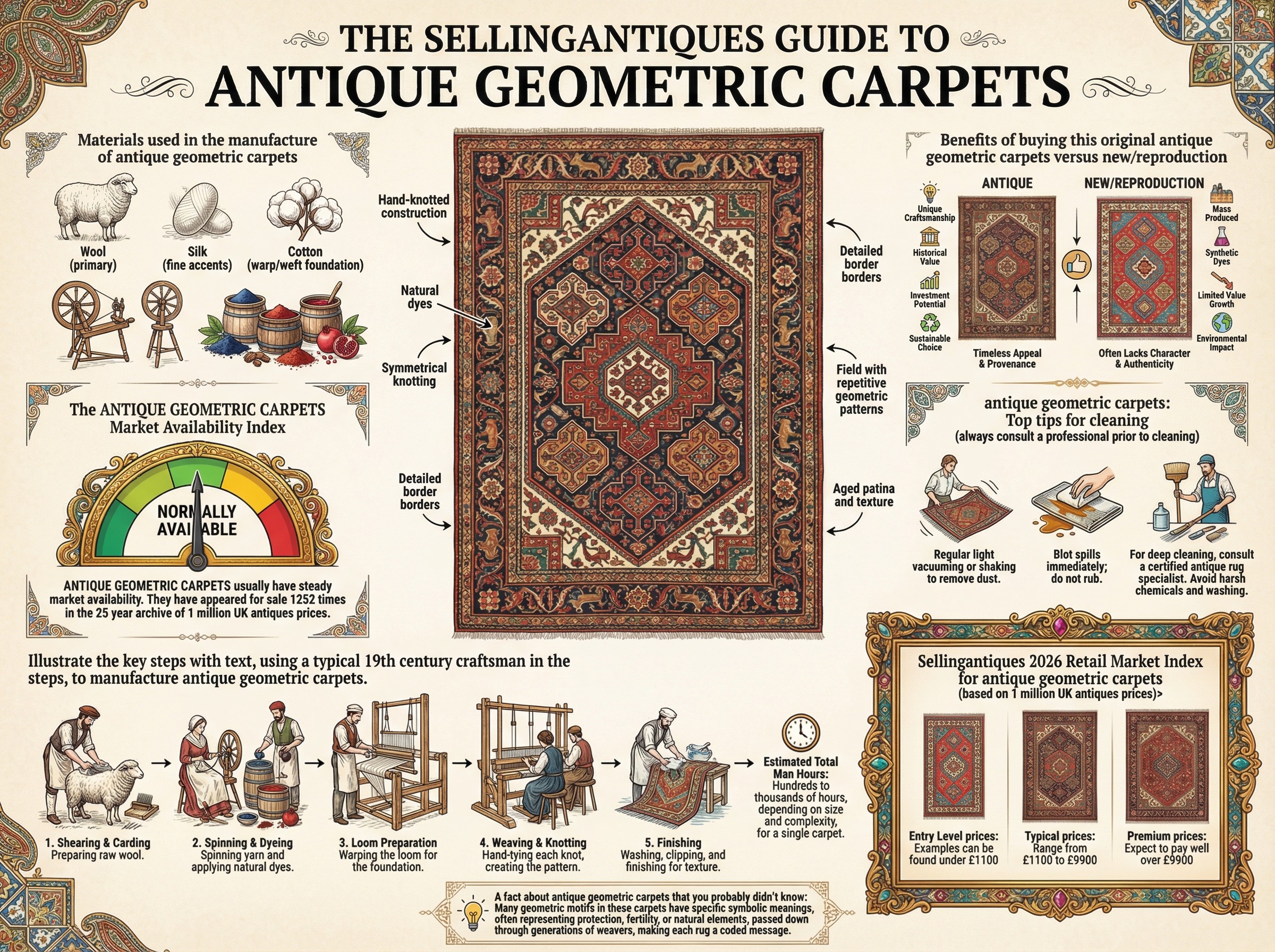 Antique Geometric Carpets Guide Infographic