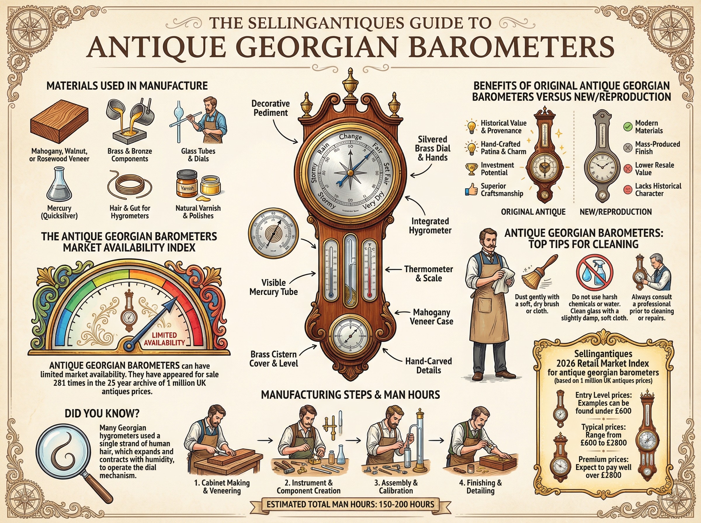 Antique Georgian Barometers Guide Infographic